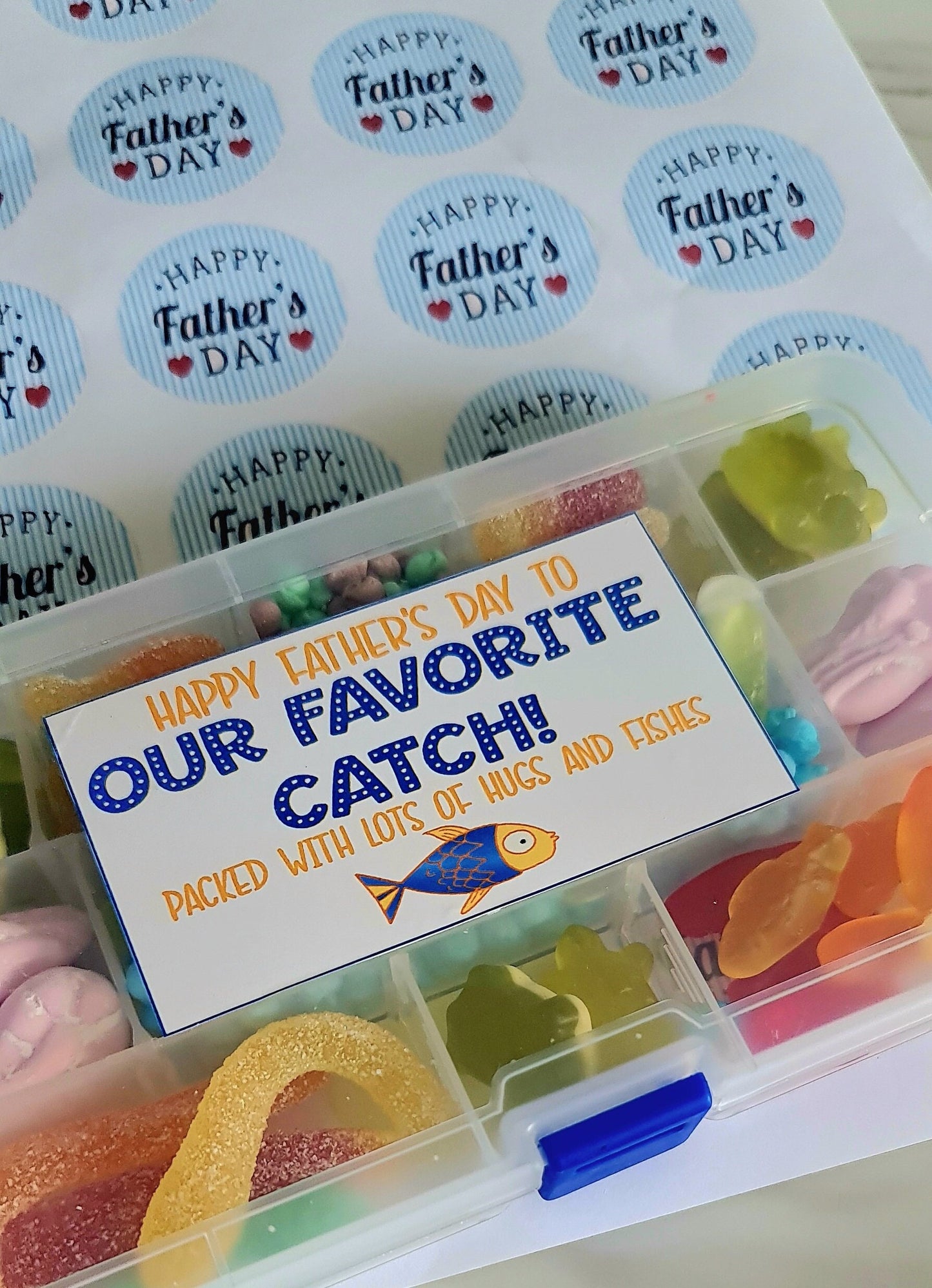 Father's Day Gummy Tackle Box | Fathers Day | Pick n Mix | Father's Day Sweets | Fish Tackle Candy Box| Birthday Gift