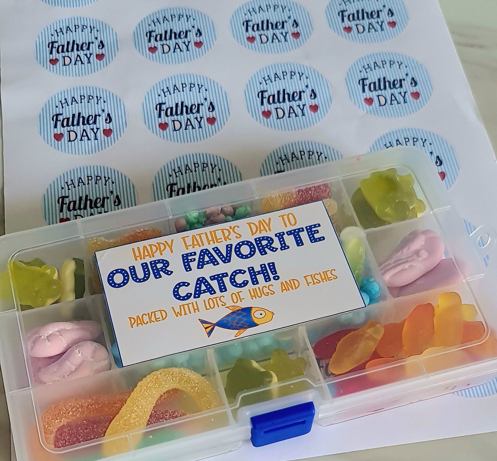 Father's Day Gummy Tackle Box | Fathers Day | Pick n Mix | Father's Day Sweets | Fish Tackle Candy Box| Birthday Gift