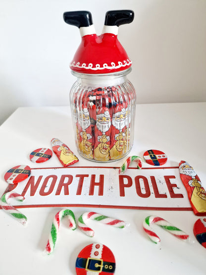 Christmas Sweetie Jars - Festive Jars - Elf Jar - Santa Jar - Christmas gift - Prefilled Sweet Jar