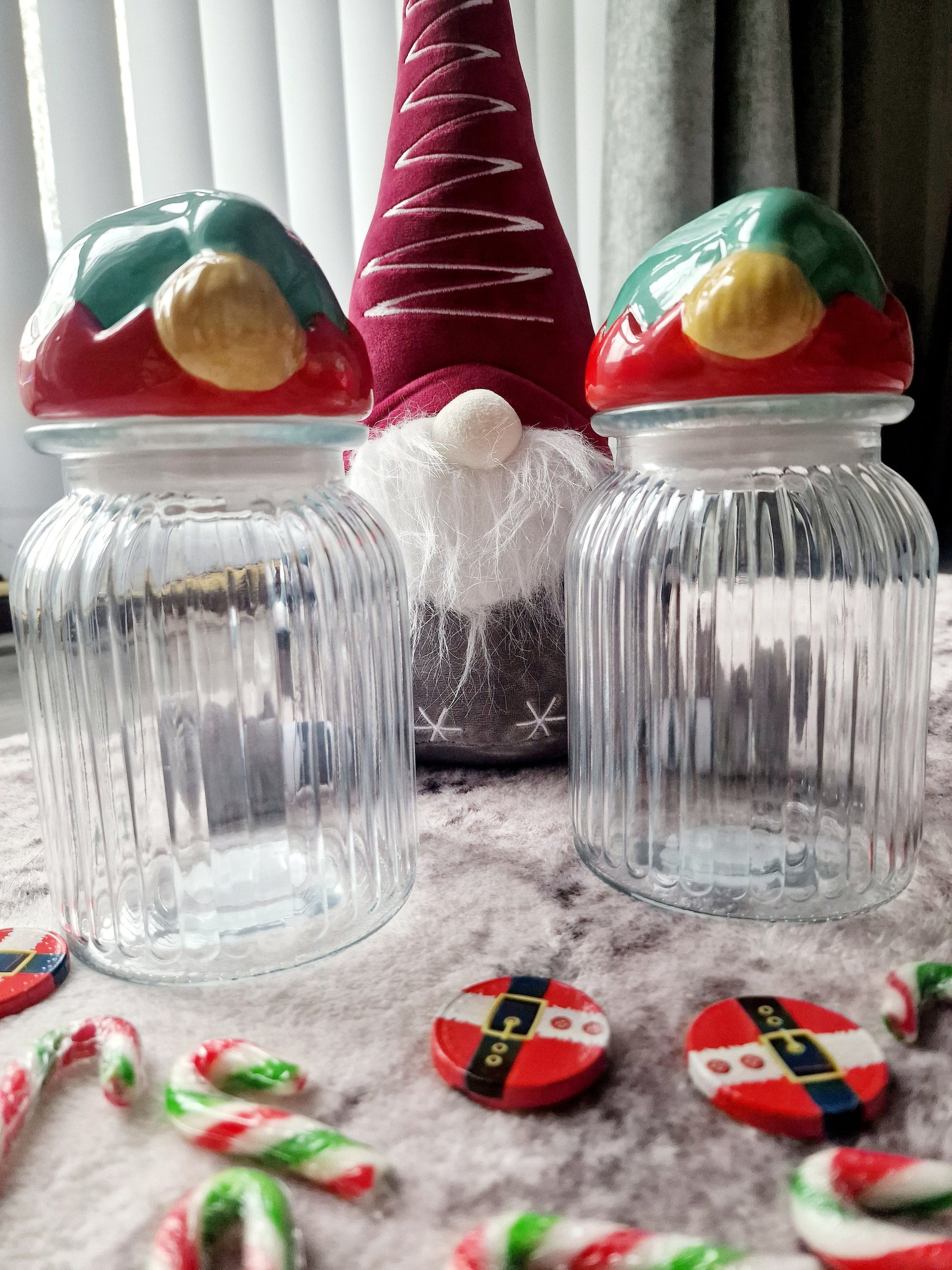 Christmas Sweetie Jars - Festive Jars - Elf Jar - Santa Jar - Christmas gift - Prefilled Sweet Jar