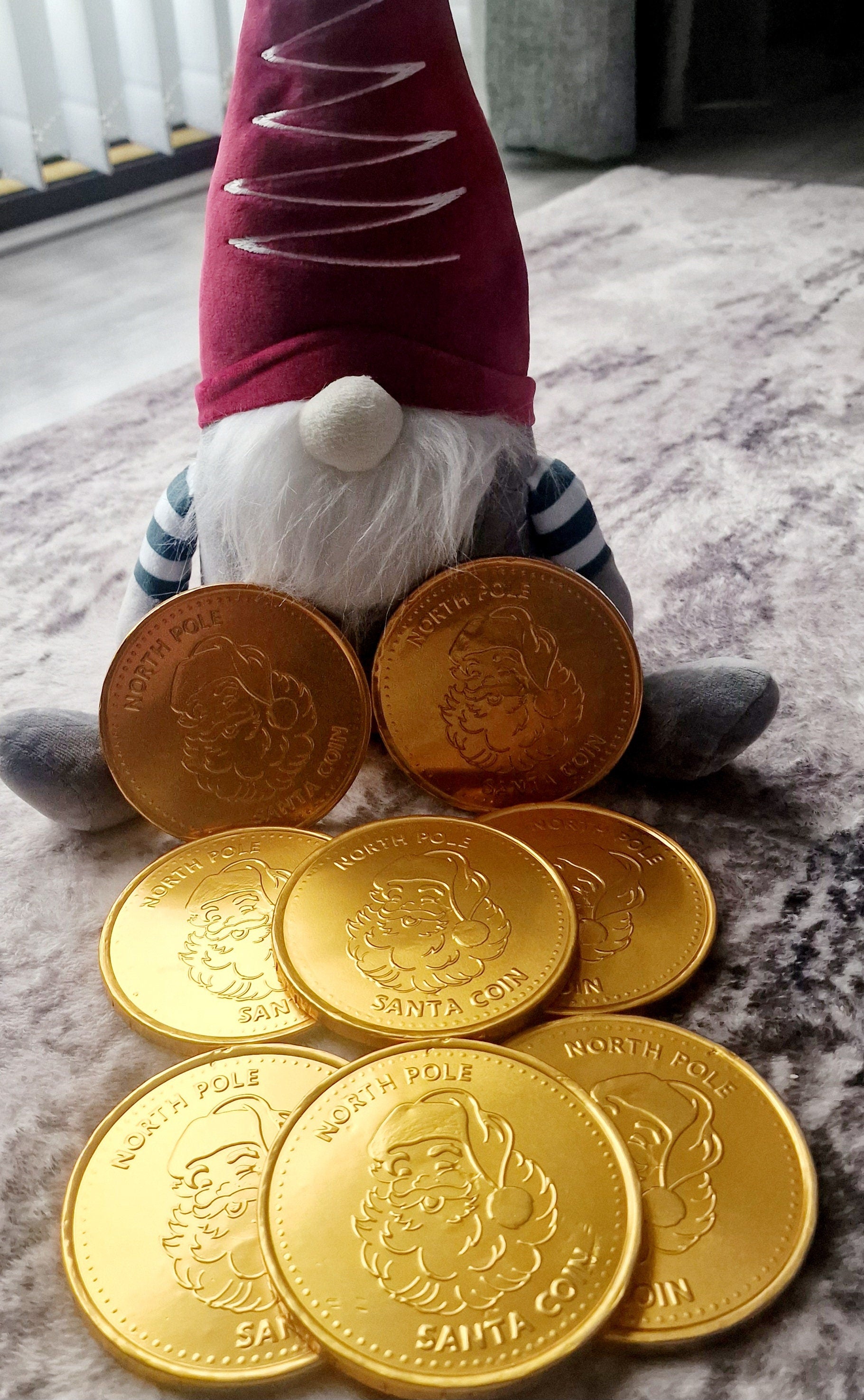 North Pole Chocolate Coins - Large Chocolate Coin - Santa Coin