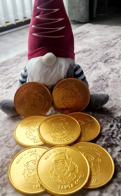 North Pole Chocolate Coins - Large Chocolate Coin - Santa Coin