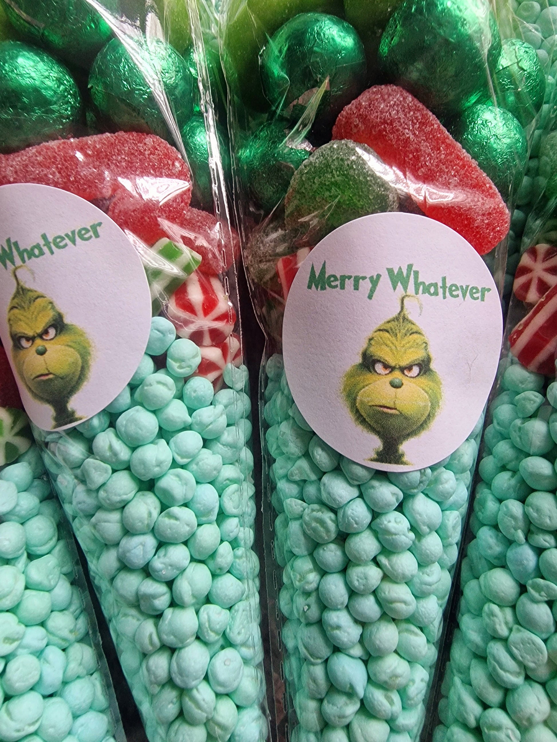 Grinchmas inspired christmas party cones