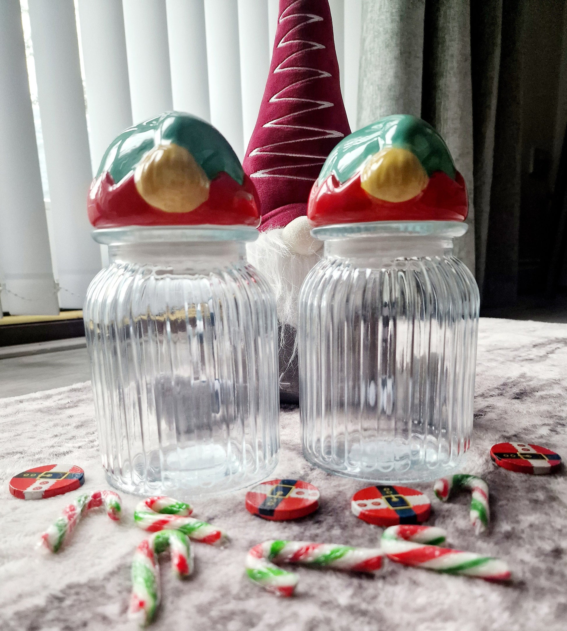 Christmas Sweetie Jars - Festive Jars - Elf Jar - Santa Jar - Christmas gift - Prefilled Sweet Jar