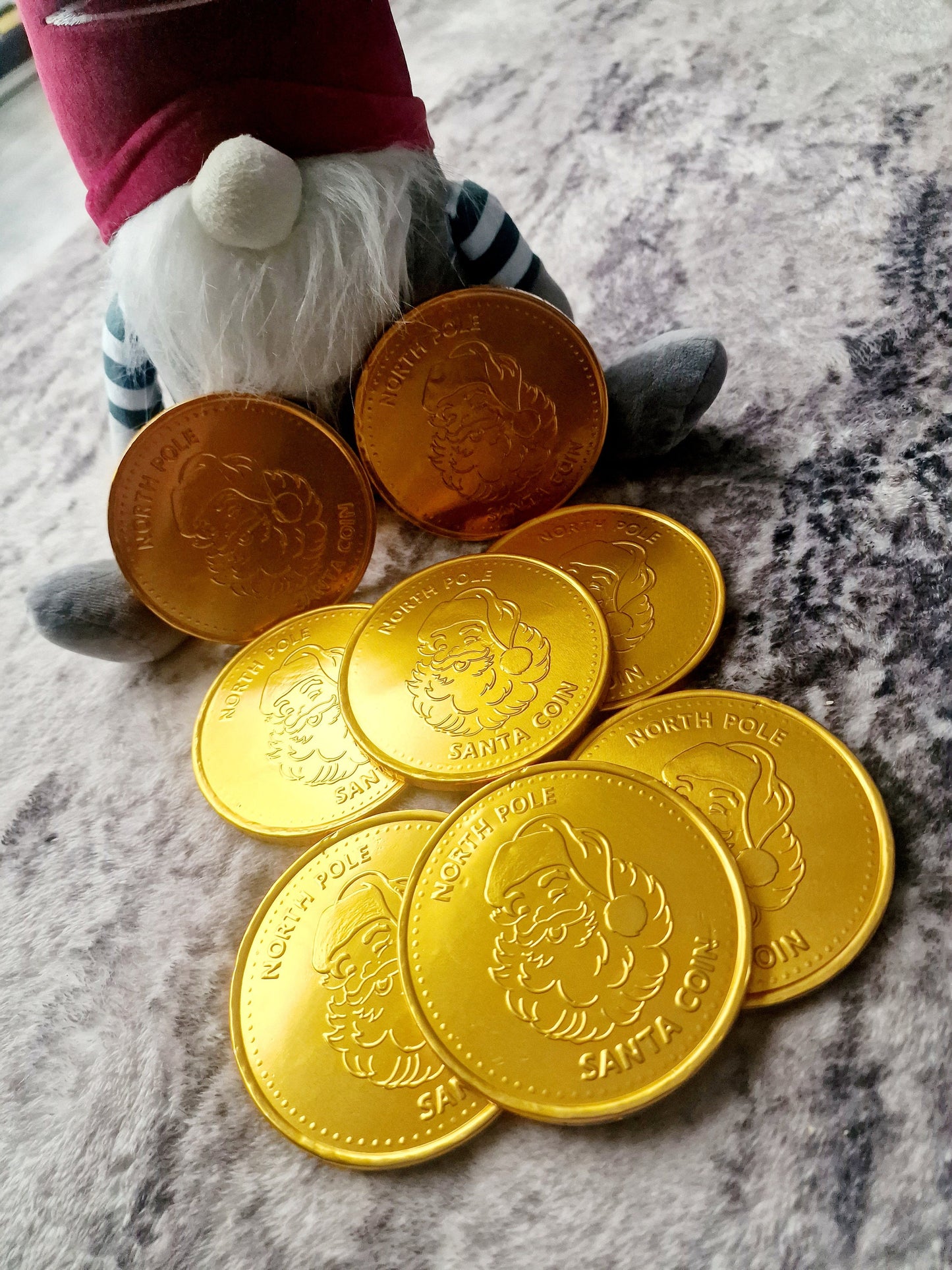 North Pole Chocolate Coins - Large Chocolate Coin - Santa Coin