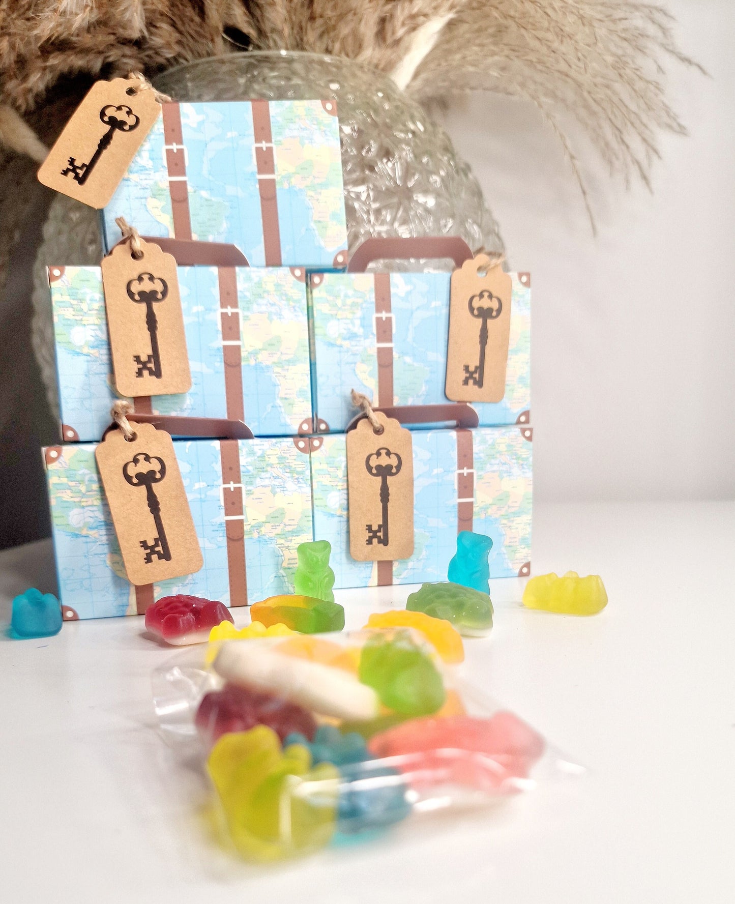 Travelling sweet favours- holiday sweets - holiday treat- mini suitcase