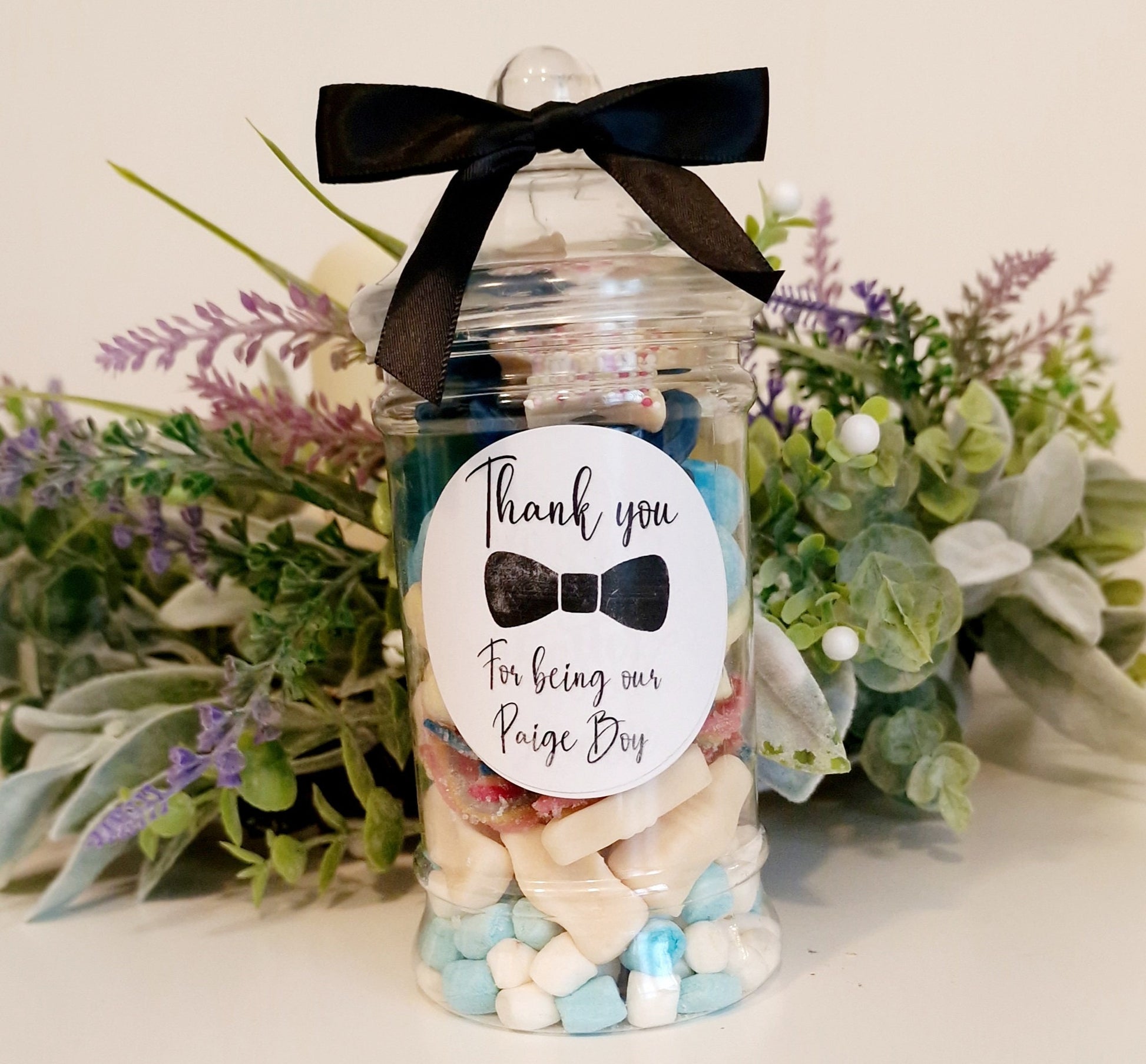 Page boy sweet jar- Page boy proposal- wedding favour- Sweet Favour- Victorain sweet Jar