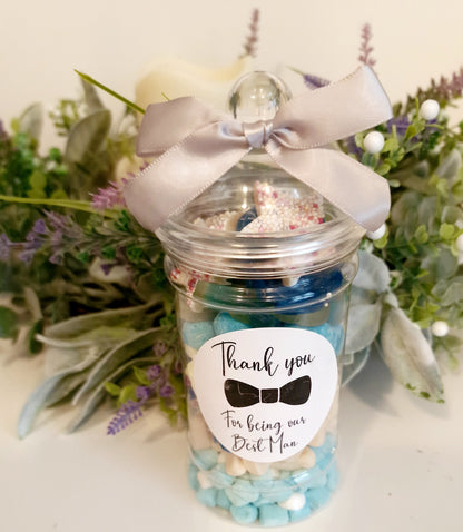 Best man sweet jar- Best manproposal- wedding favour- Sweet Favour- Victorain sweet Jar