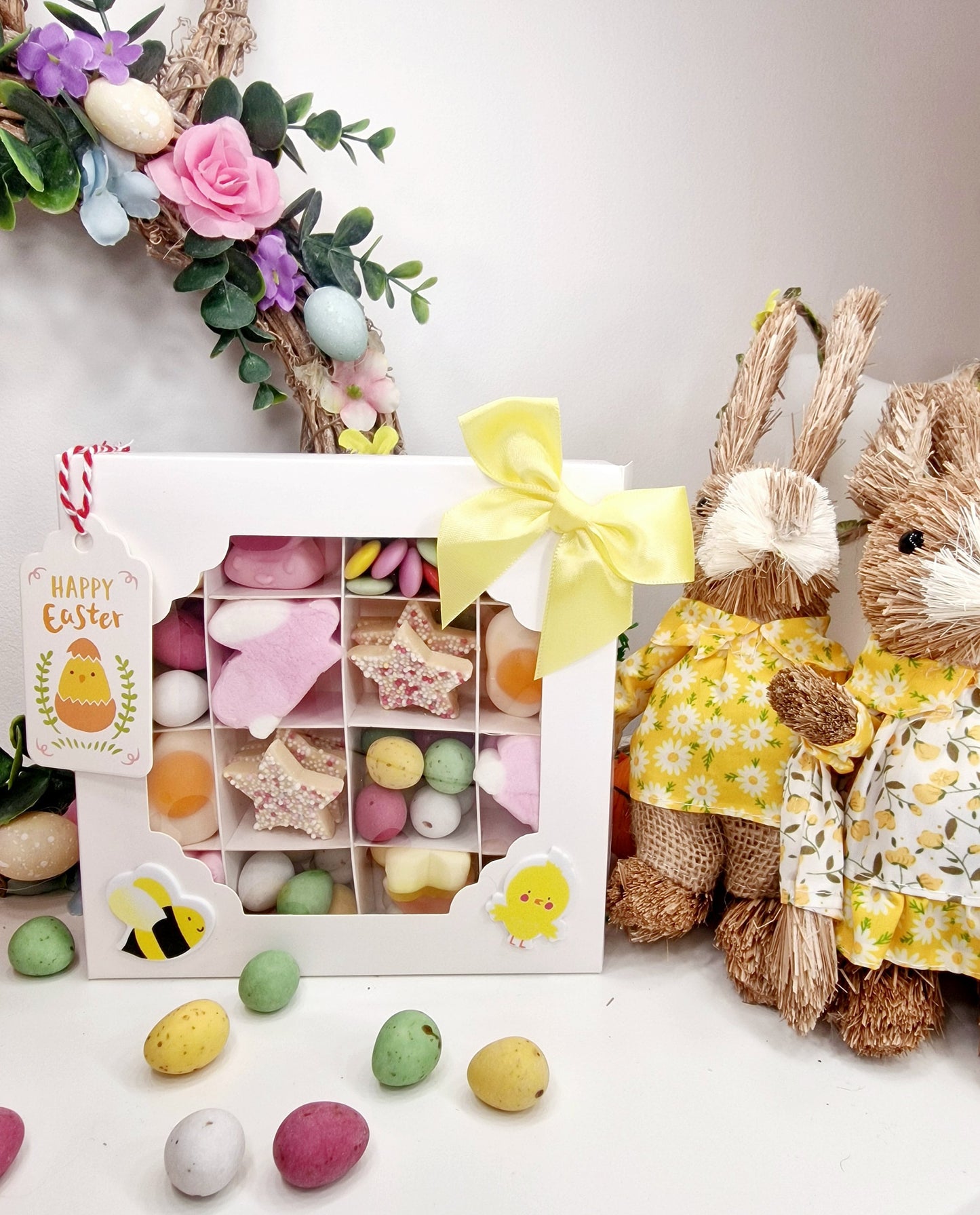 Easter Sweet and Chocolate Pick n Mix Box With Gift Tag Ready To Personalise