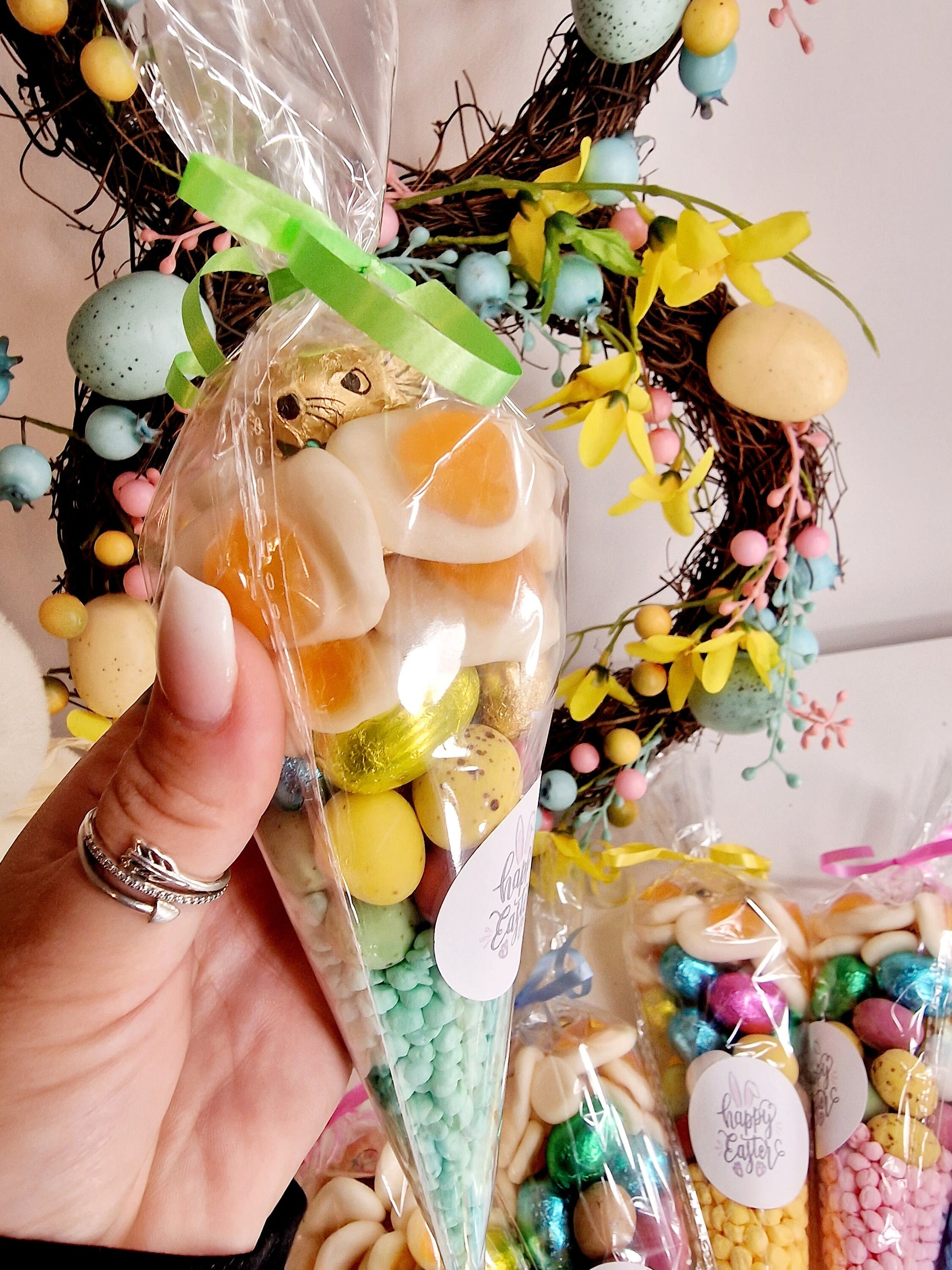 Large Easter party cones- Easter - Easter Gift -East Bunny - Easter Sweet Favours- Easter Gifting