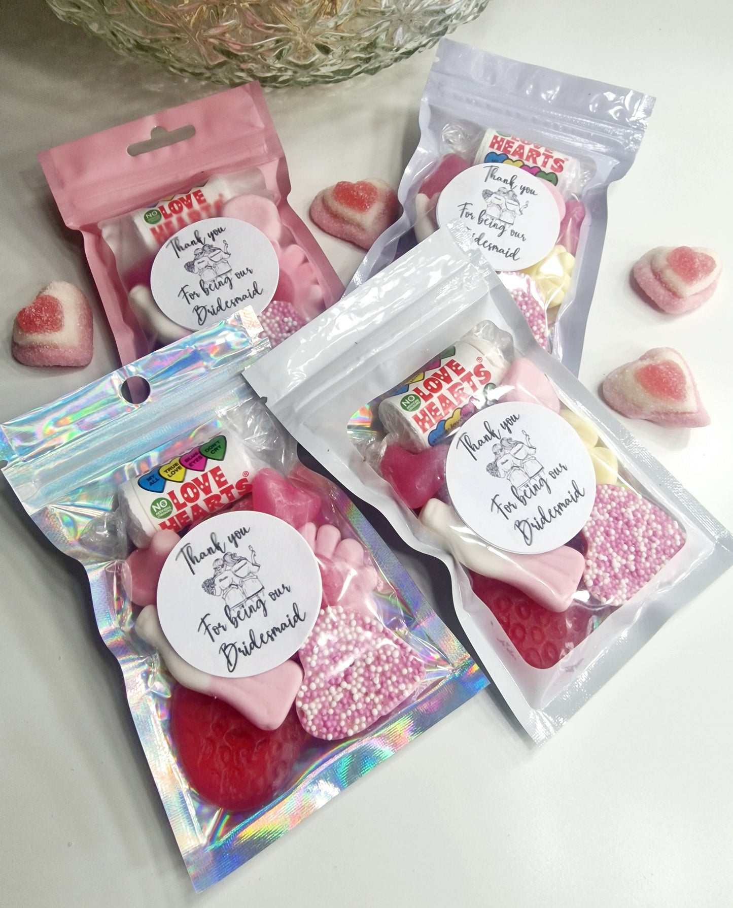 Sweet Favours | Bridesmaid gift | Thankyou | Sweet Pouch | Party Favours | Bridesmaid | Bridesmaid sweet pouch