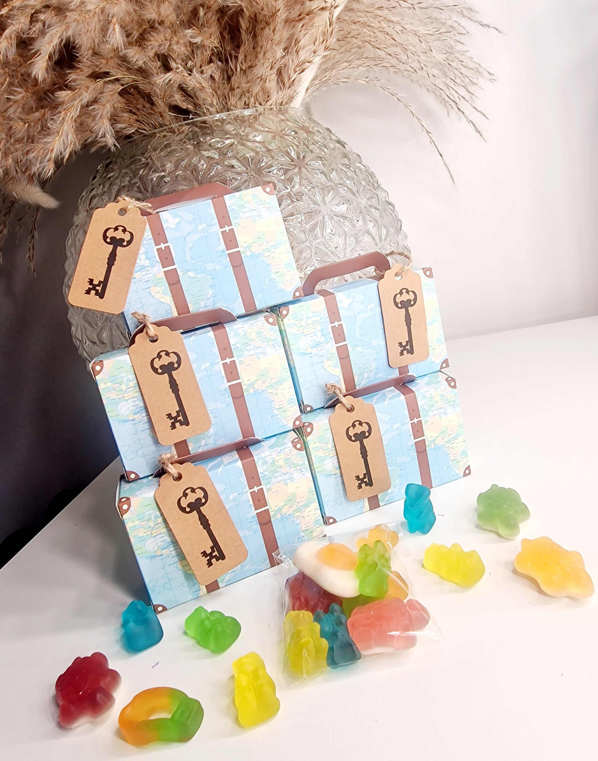 Travelling sweet favours- holiday sweets - holiday treat- mini suitcase