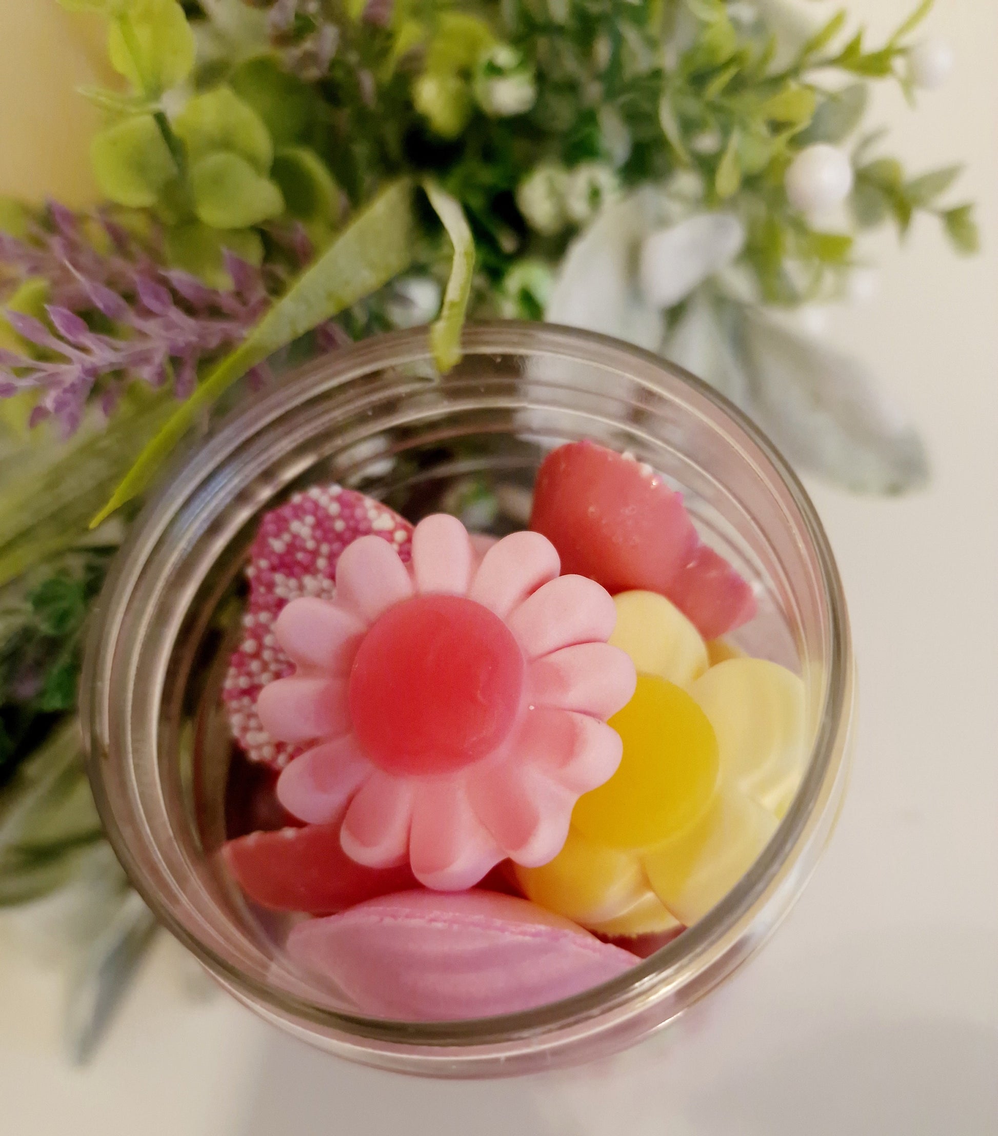 Flower girl gift - Flower sweet jar - Flower Jar- Sweetie Jar - Wedding Favours