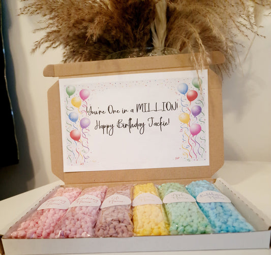 Happy Birthday - Birthday letterbox - letterbox gift- Million sweets - letterbox sweets - occasion gift - celebration gift