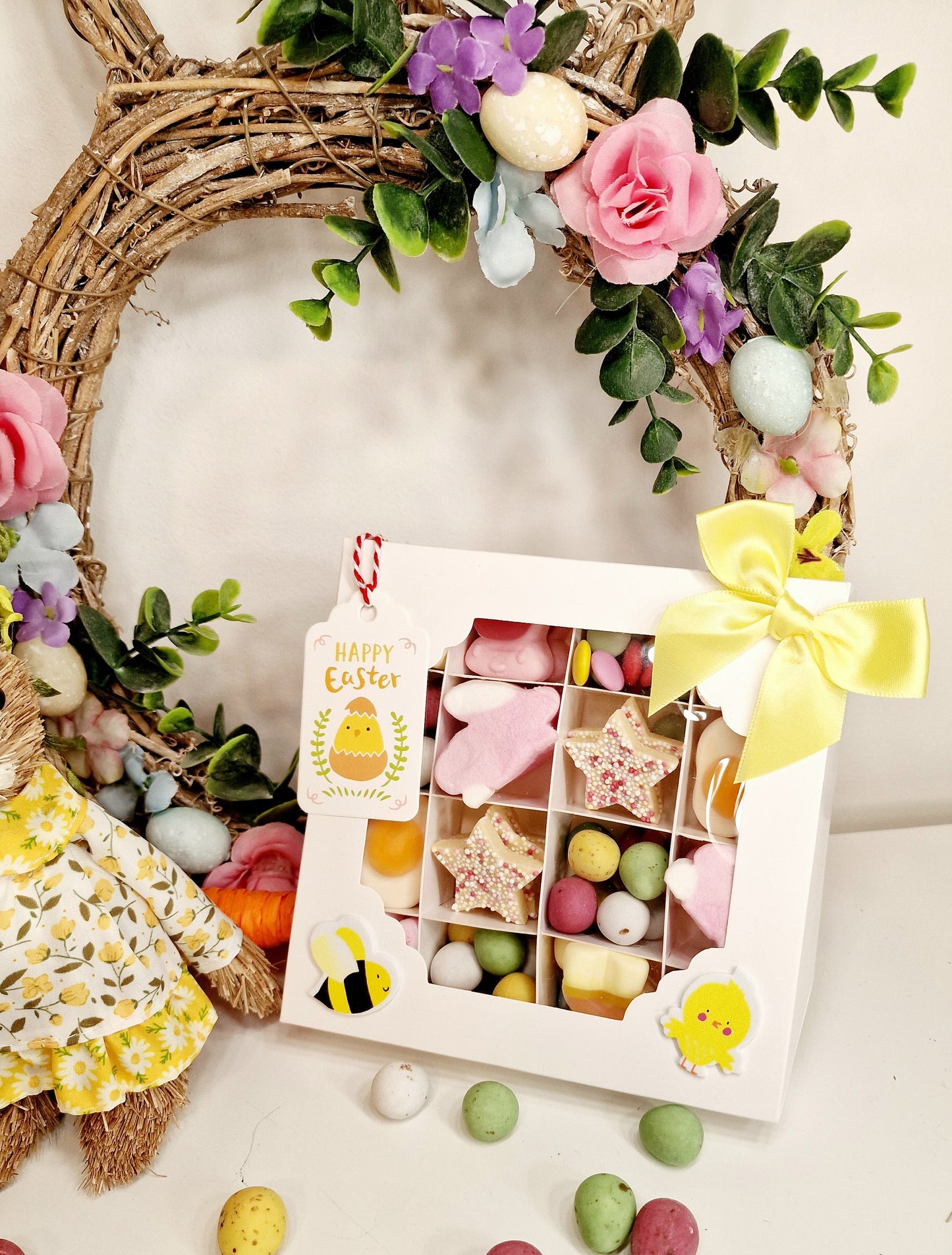 Easter Sweet and Chocolate Pick n Mix Box With Gift Tag Ready To Personalise