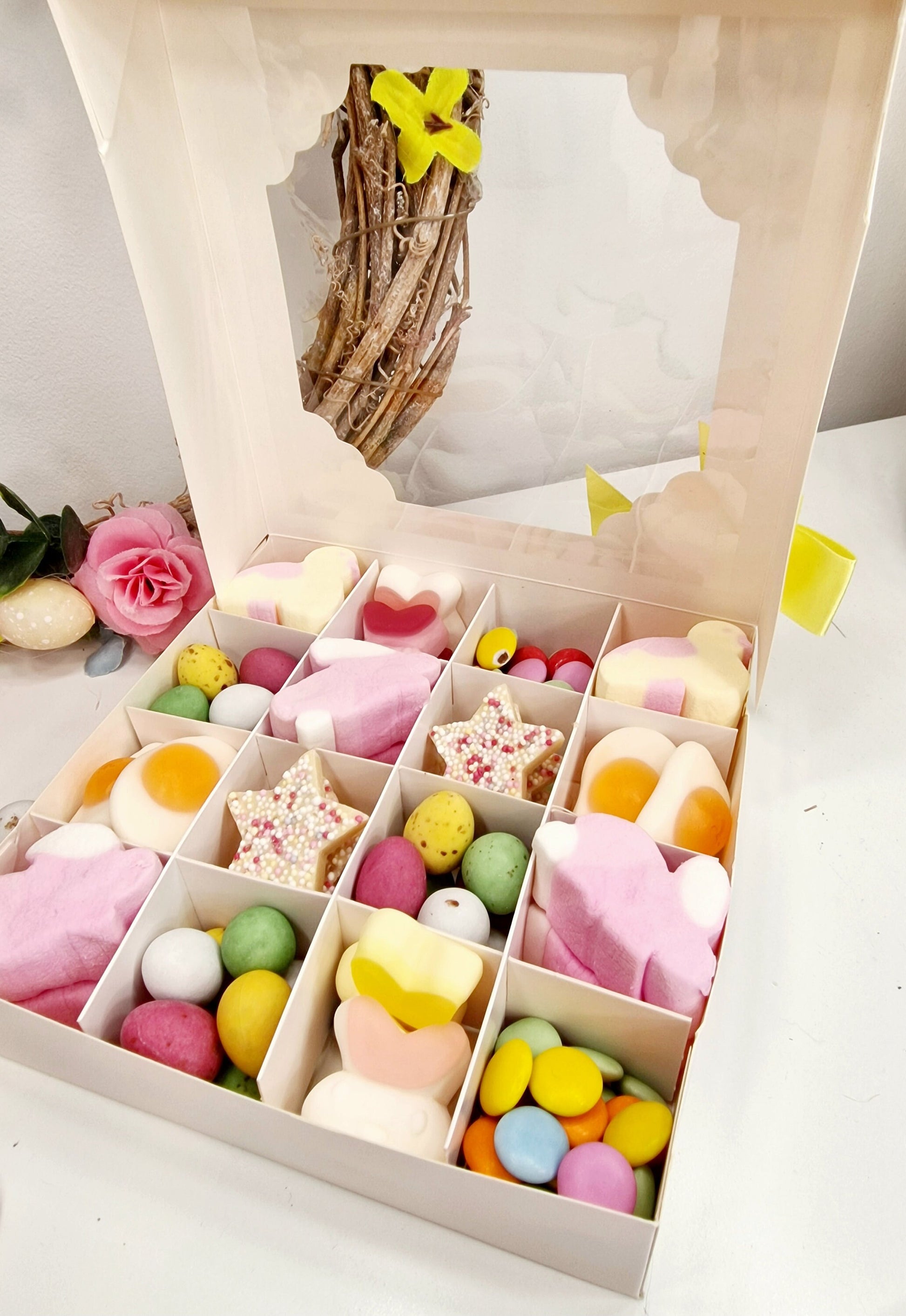 Easter Sweet and Chocolate Pick n Mix Box With Gift Tag Ready To Personalise