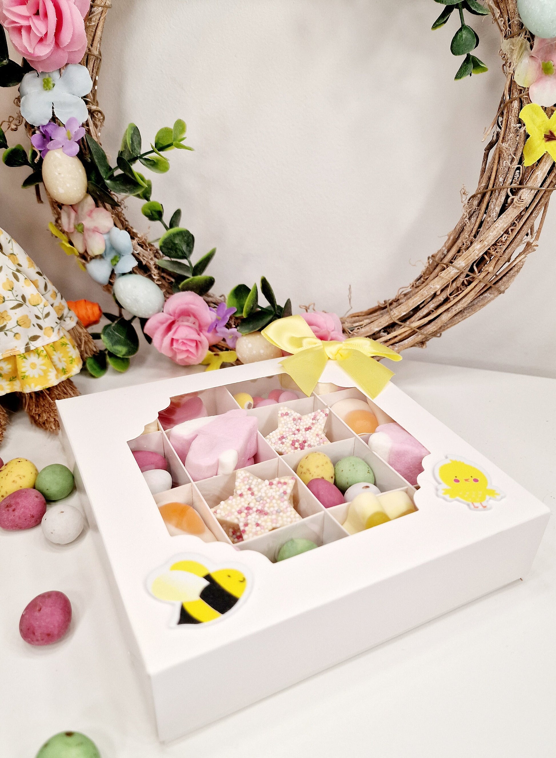 Easter Sweet and Chocolate Pick n Mix Box With Gift Tag Ready To Personalise