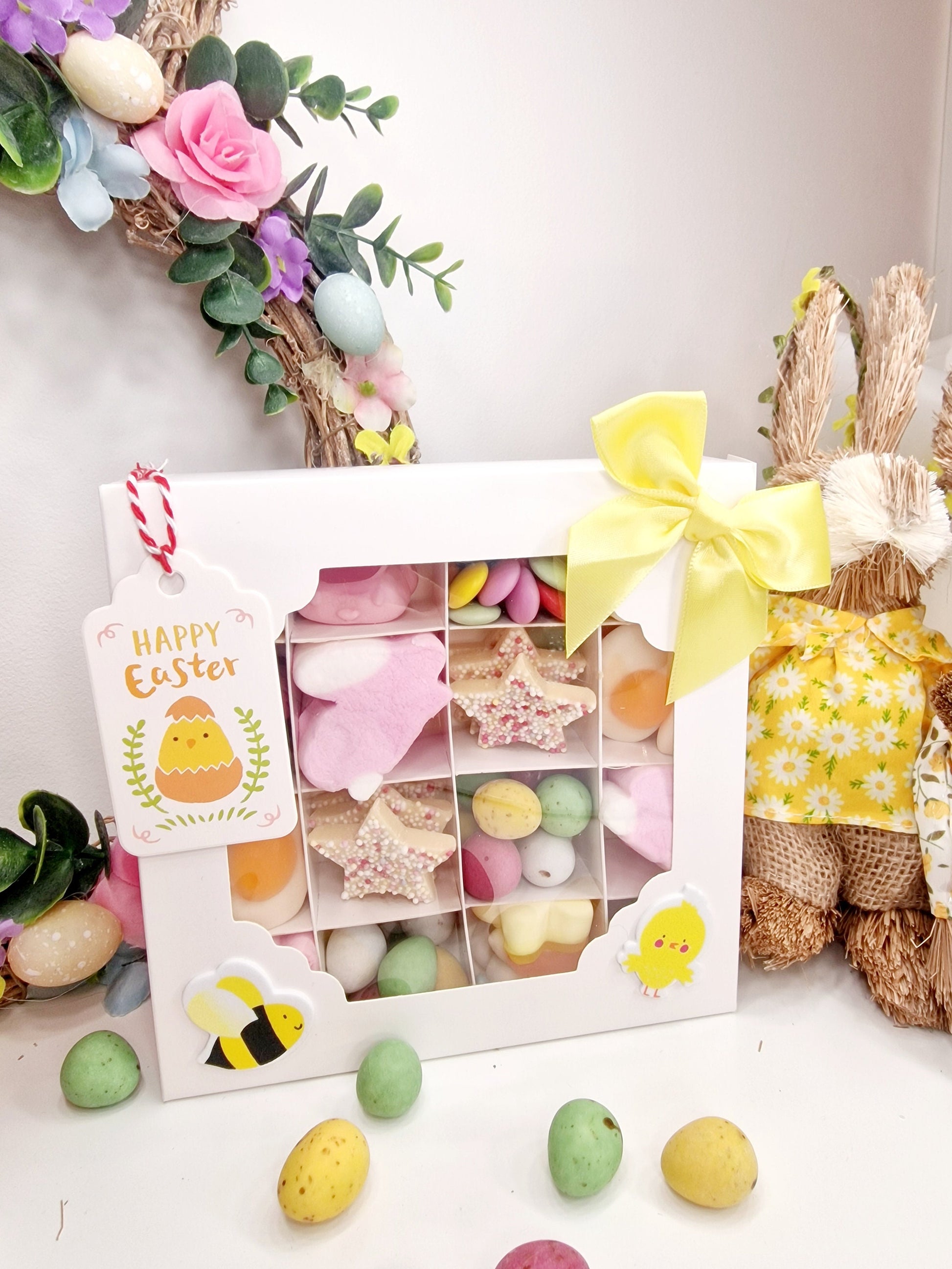 Easter Sweet and Chocolate Pick n Mix Box With Gift Tag Ready To Personalise