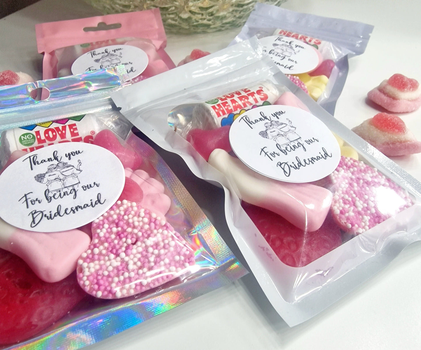 Sweet Favours | Bridesmaid gift | Thankyou | Sweet Pouch | Party Favours | Bridesmaid | Bridesmaid sweet pouch