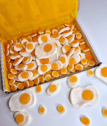 Gummy egg letterbox- letterbox gift - egg box - fried egg - fried selection box