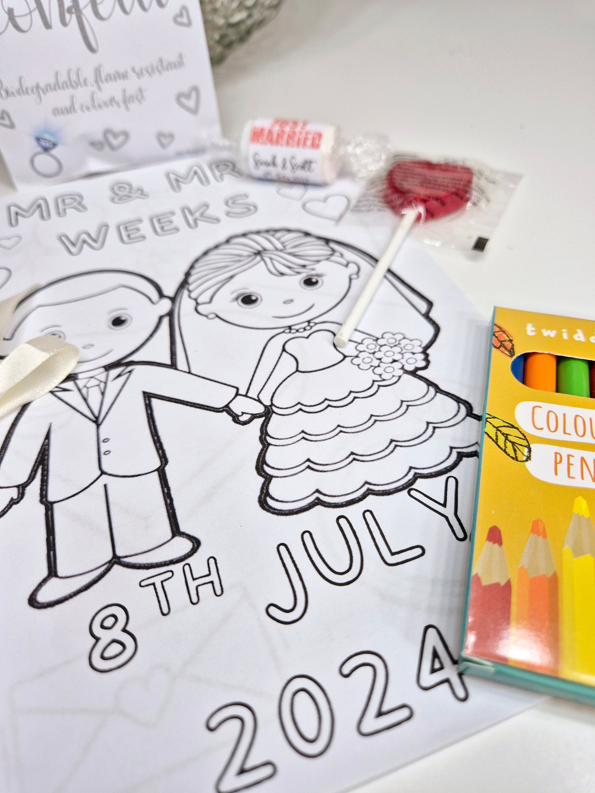 Personalised children's wedding activity pack - Wedding - Wedding Favour