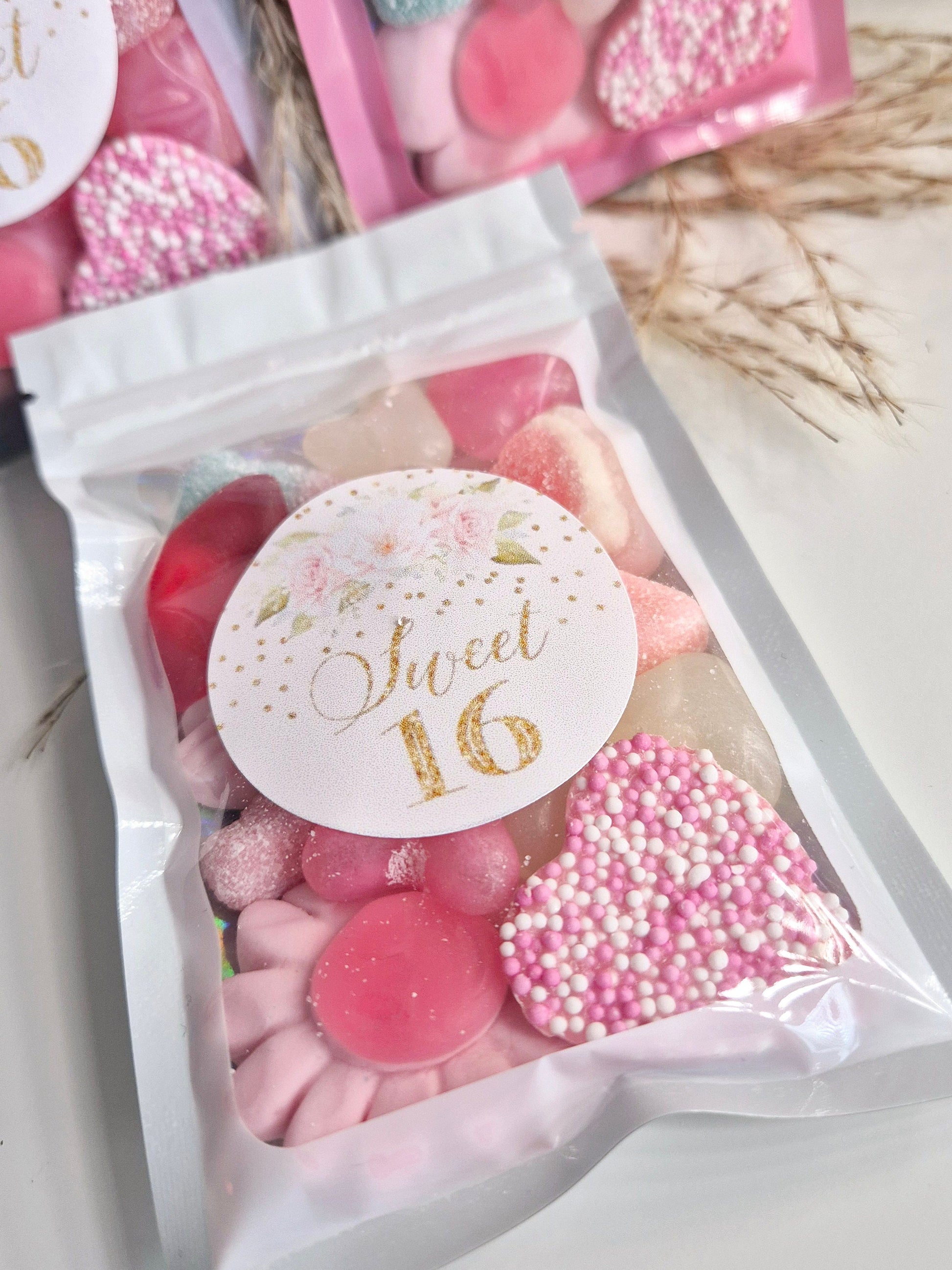 Party Favours | Birthdays | Girls Birthday Party | Sweet sixteen | prefilled sweet bags| personalised sweets