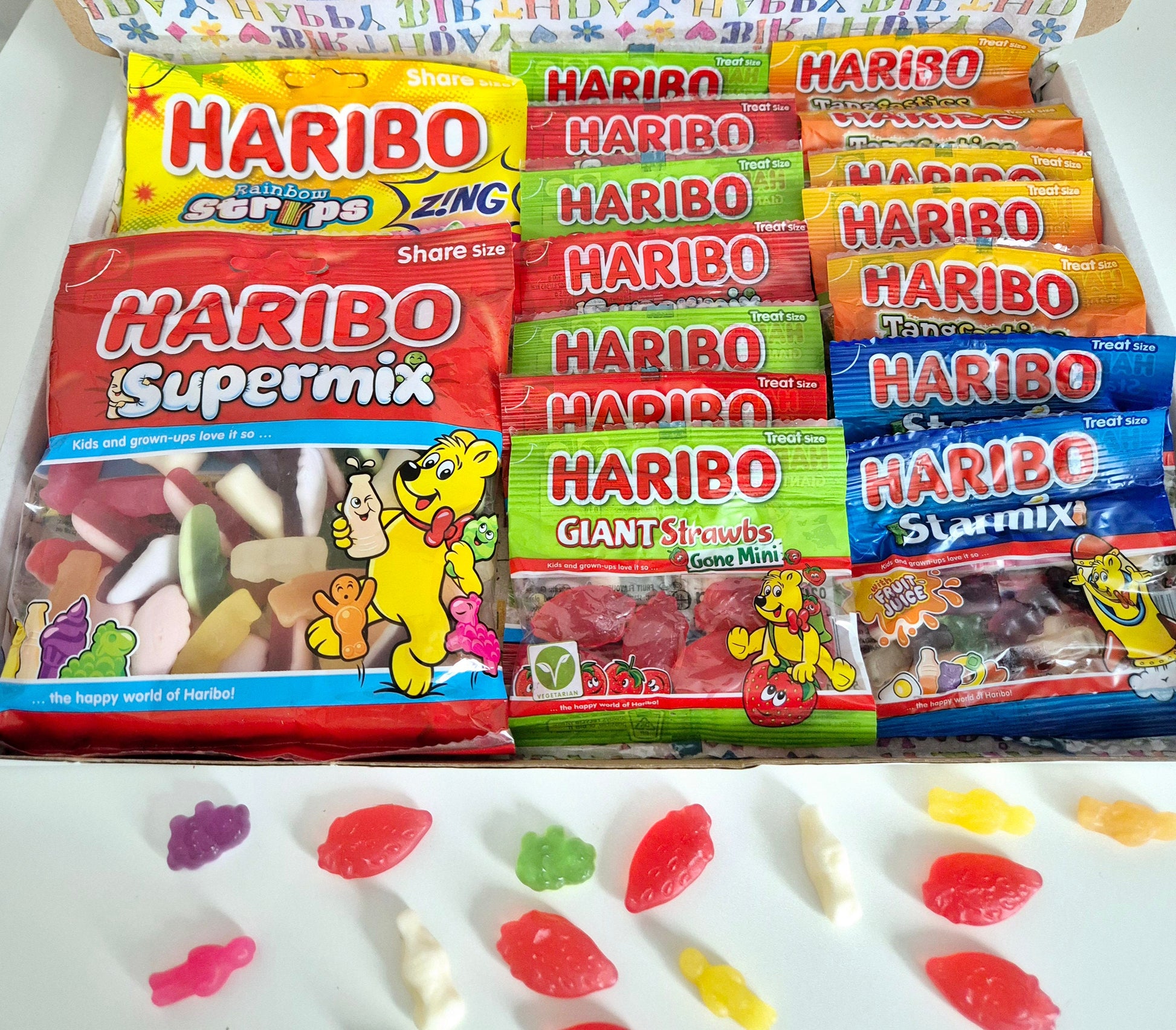 Haribo letterbox - personalised postal gift - Sweet selection - Birthday - Thankyou