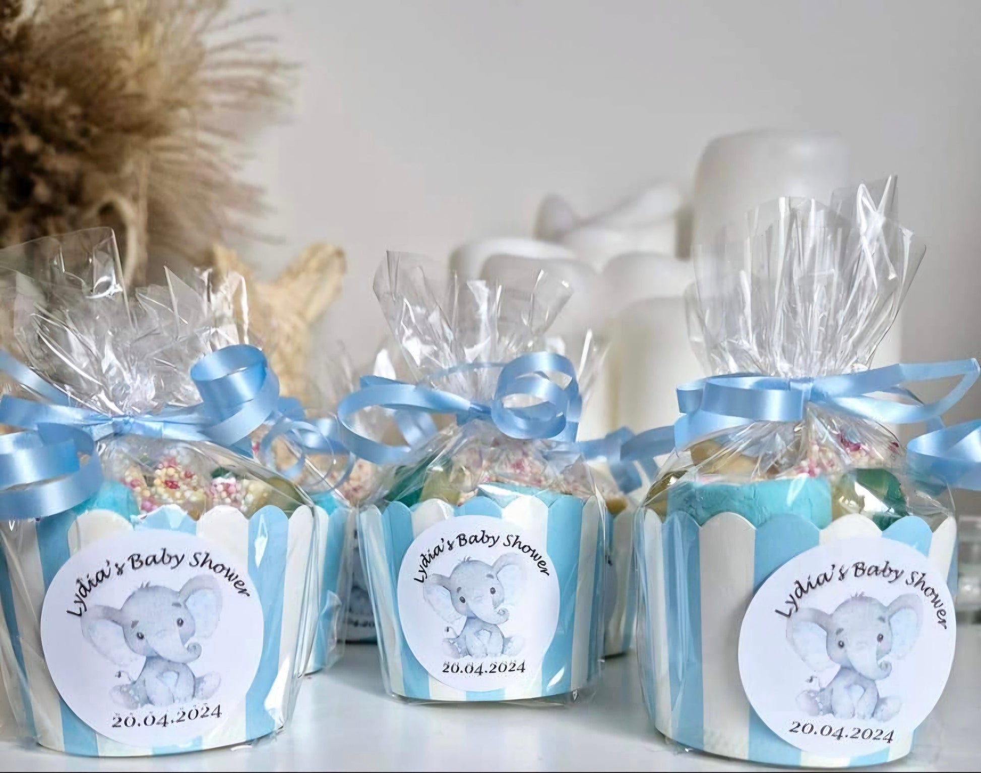 Baby shower sweet cups- Gender reveal - Baby shower favour- Sweet Favours- Baby boy