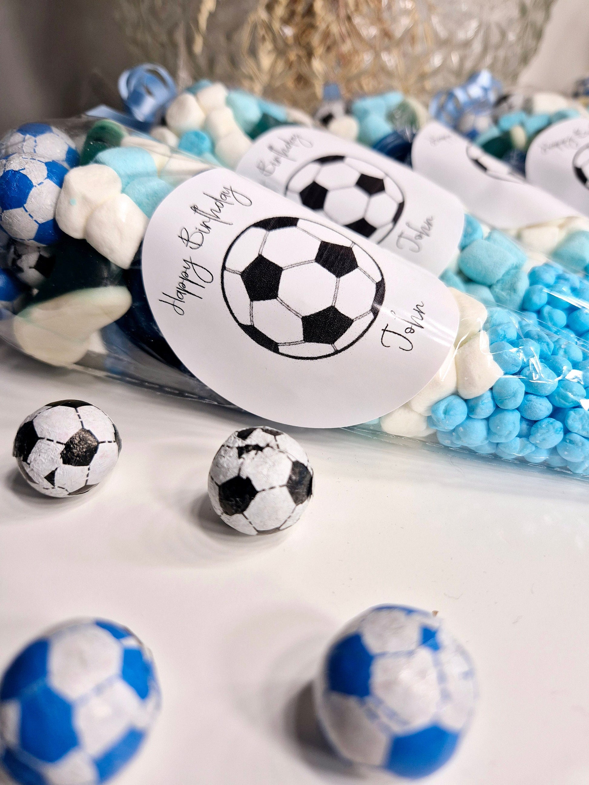 Football sweet cones- Party cones - football inspired sweet cones- football favours