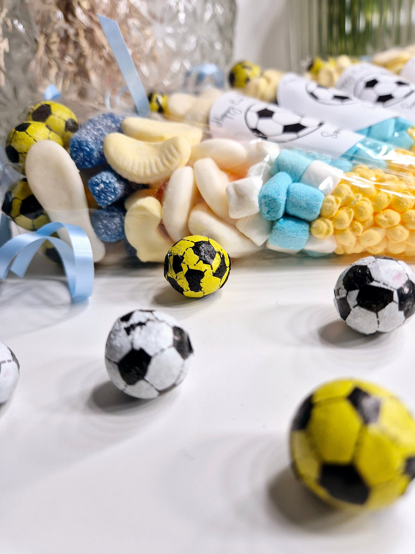 Football sweet cones- Party cones - football inspired sweet cones- football favours