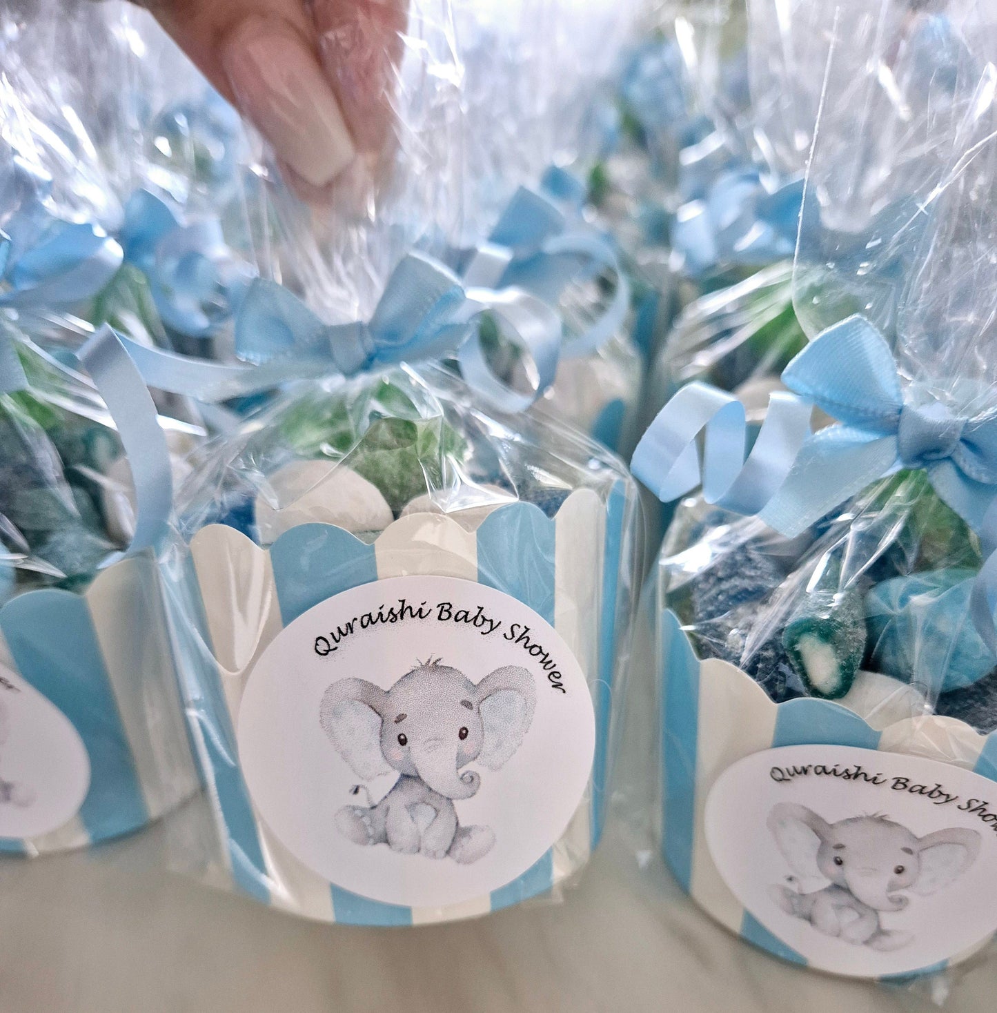 Baby shower sweet cups- Gender reveal - Baby shower favour- Sweet Favours- Baby boy