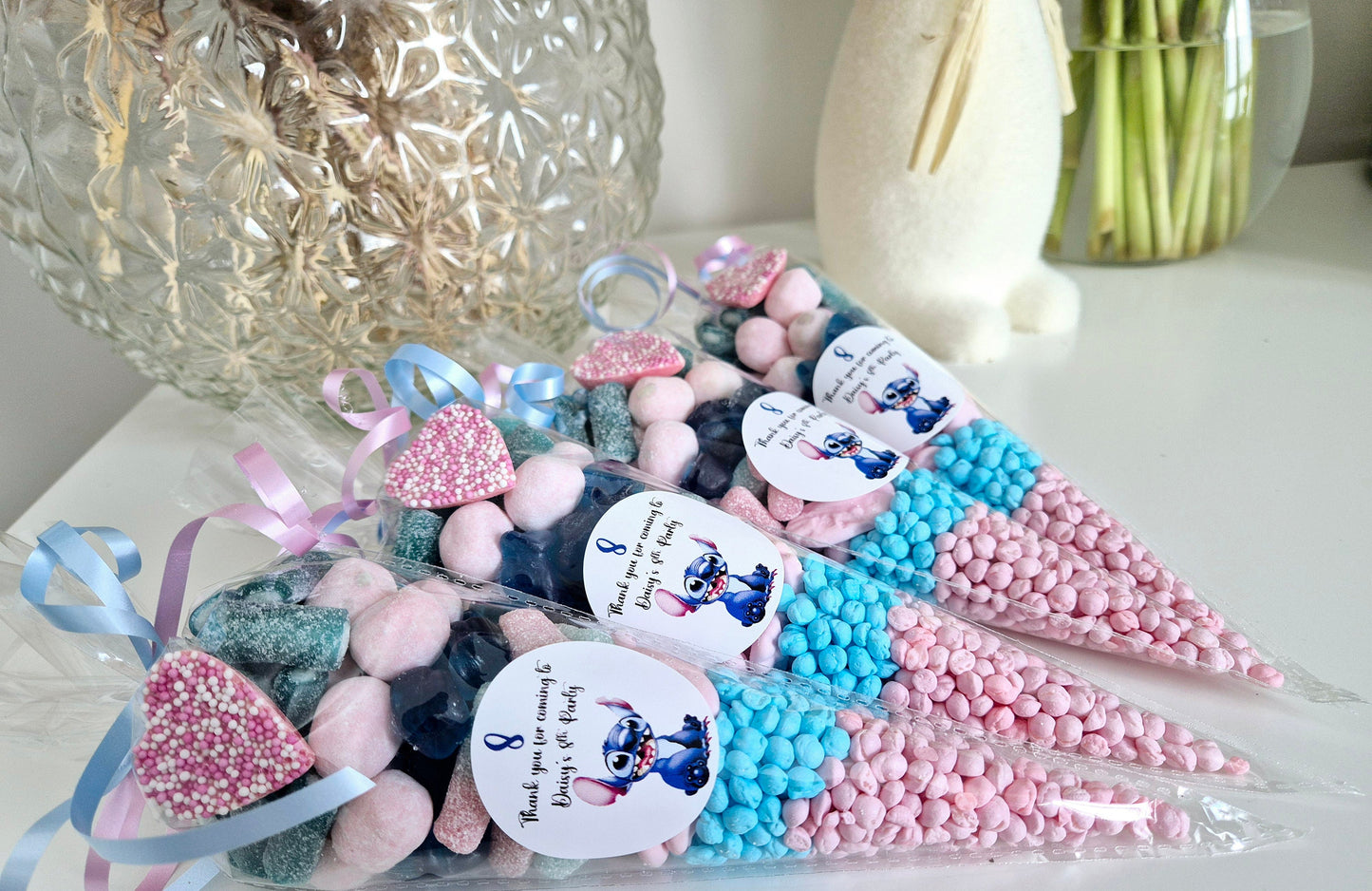 Stitch-inspired party favours cones - Sweet Cones - Birthday favours- party cones