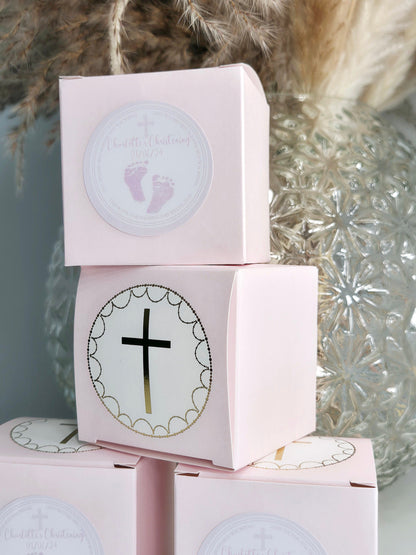 Christening sweet favours - Sweet Boxes- Pink sweet favours- Baptisim favours - Baptism Sweets