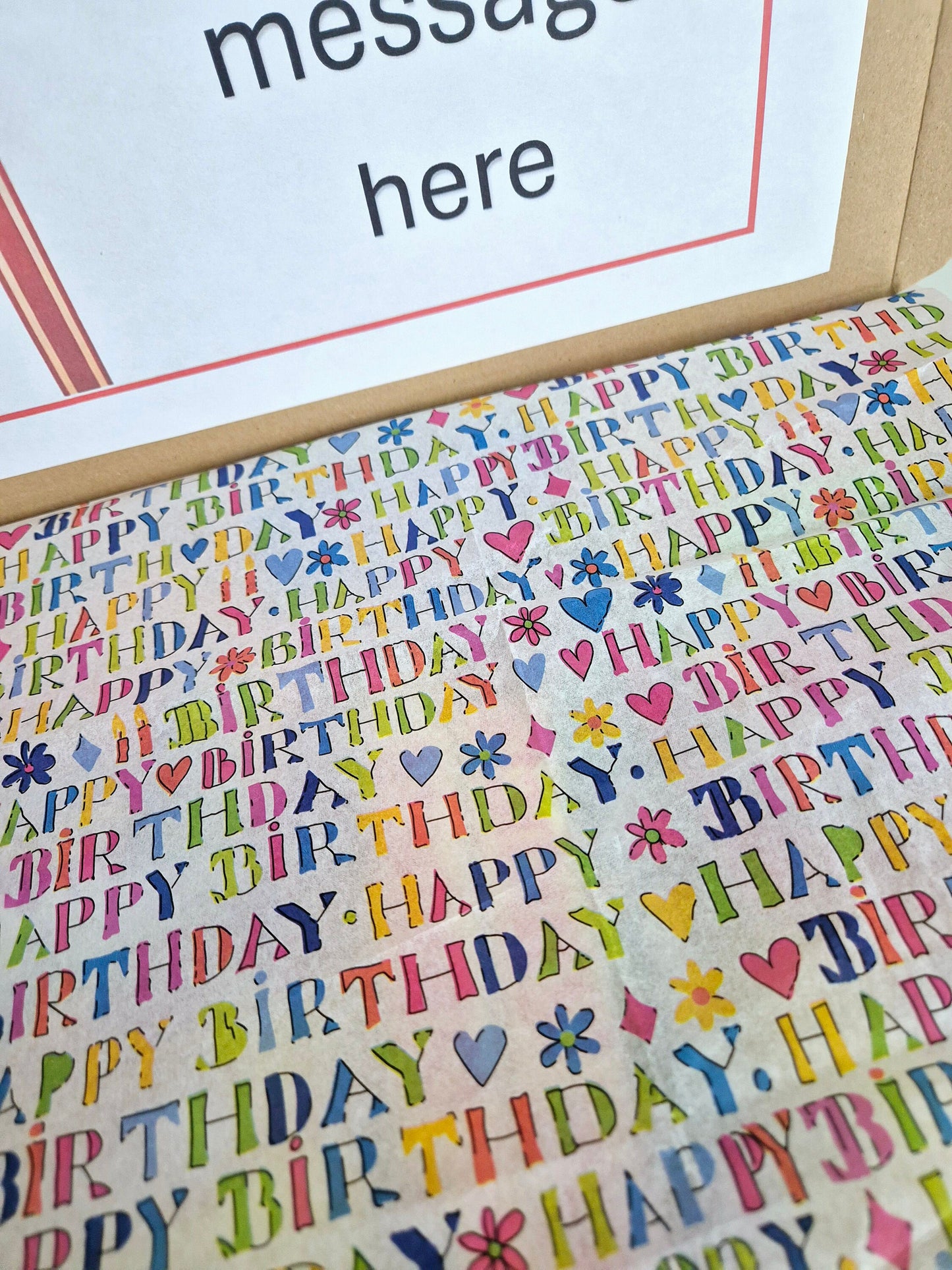 Haribo letterbox - personalised postal gift - Sweet selection - Birthday - Thankyou