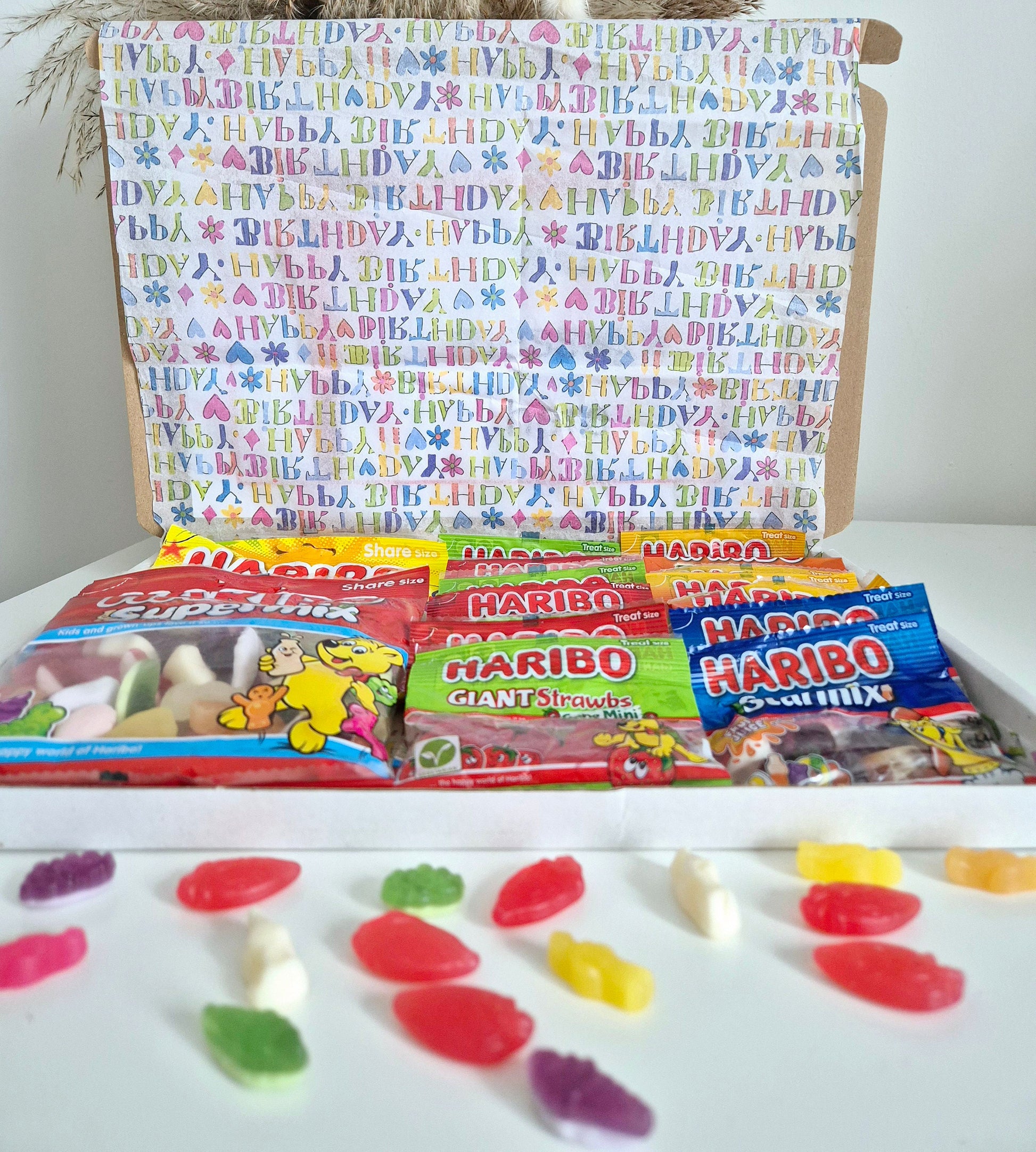 Haribo letterbox - personalised postal gift - Sweet selection - Birthday - Thankyou