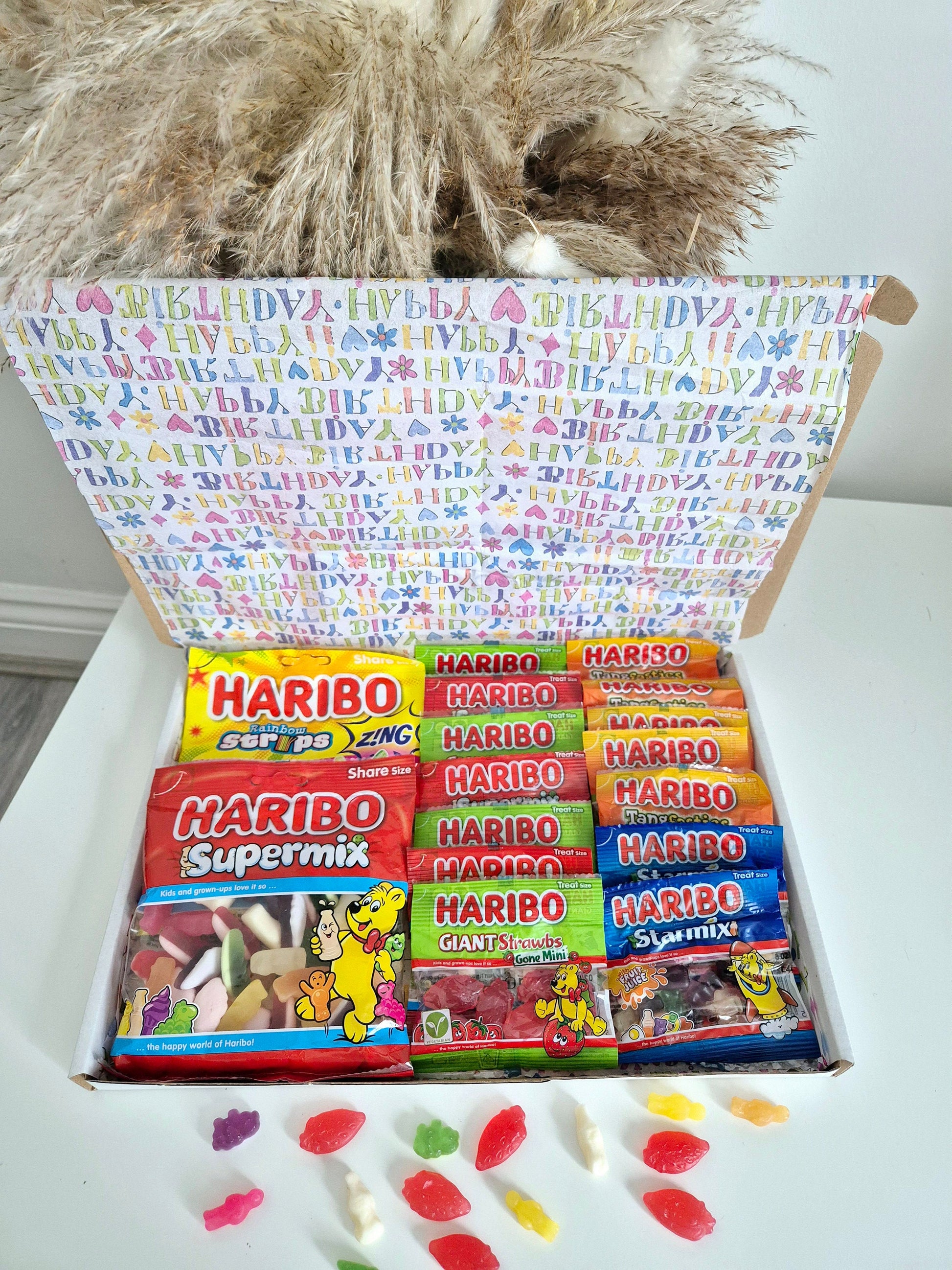 Haribo letterbox - personalised postal gift - Sweet selection - Birthday - Thankyou