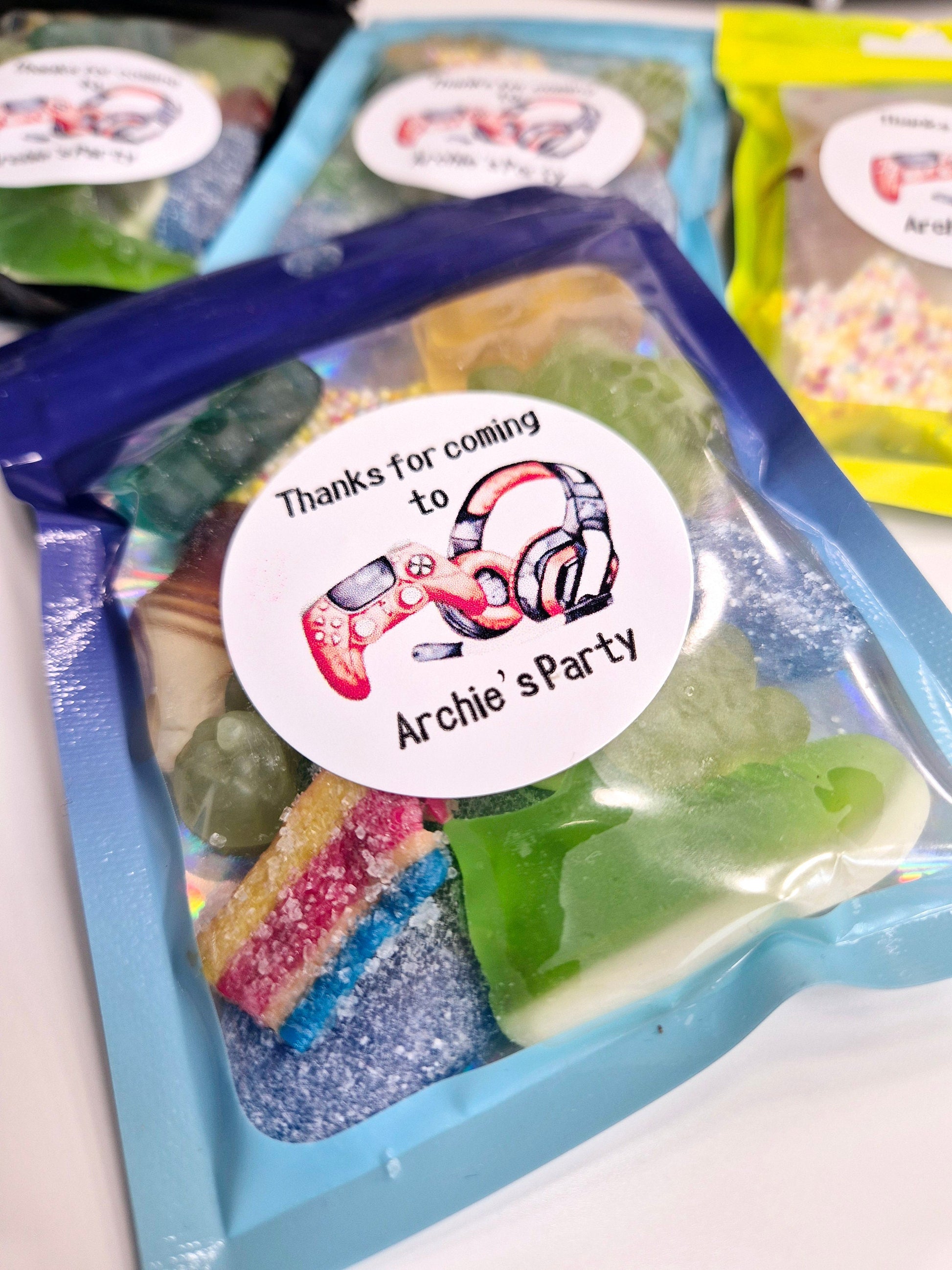 Gaming sweet pouches- Party favours - Gaming inspired sweet pouches - Gaming favours - Birthday- prefilled sweetbags- personalised party