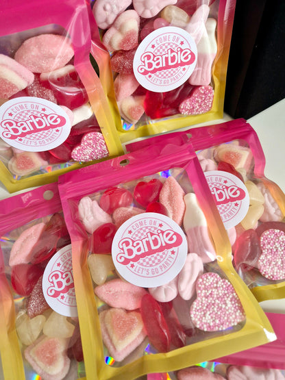 Large lets go and party nspired sweet bags - Party favours - Birthday - treat Bag - Prefilled