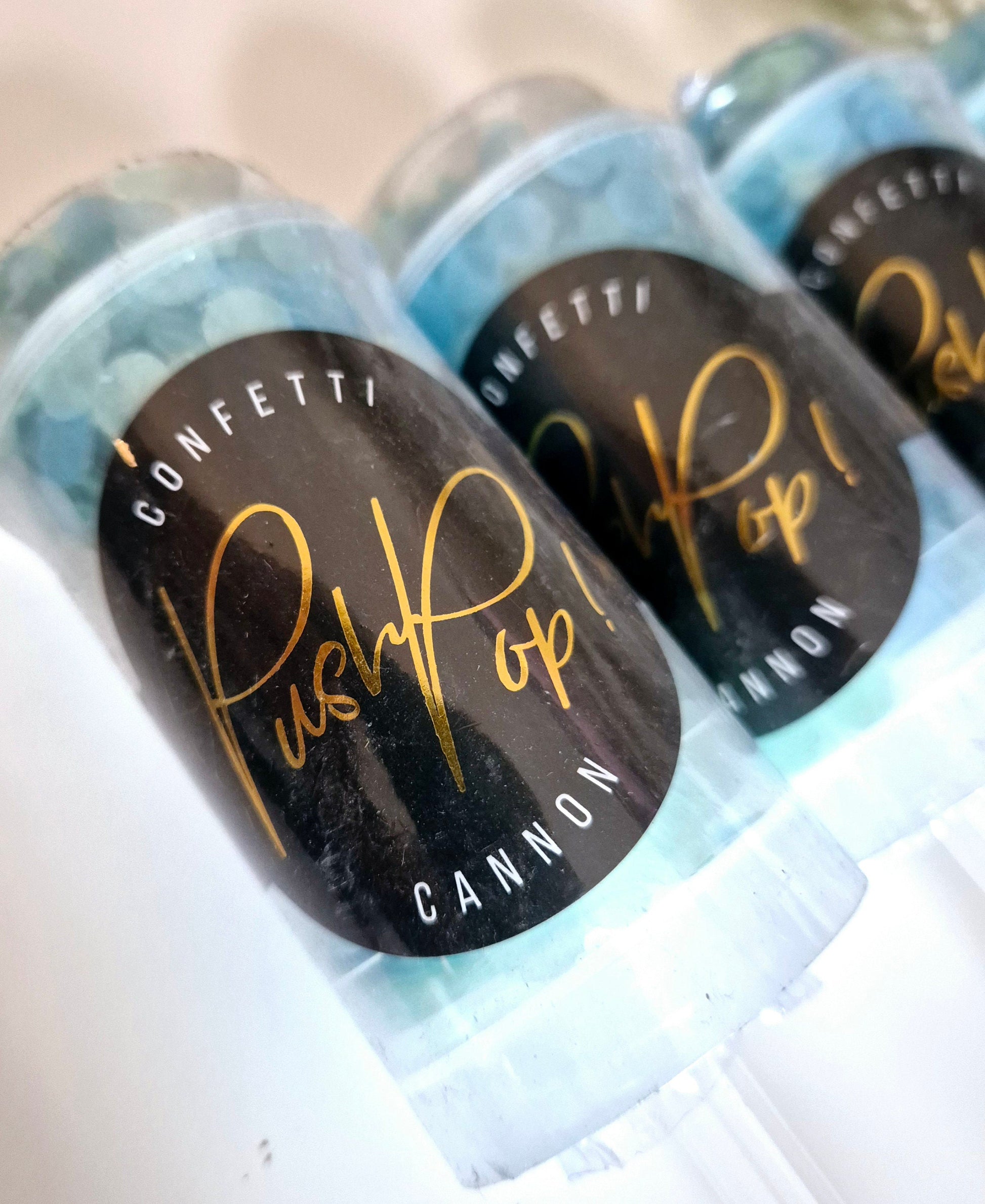 Baby shower confetti push pops - it's a boy - Baby shower - Gemder reveal - Confetti