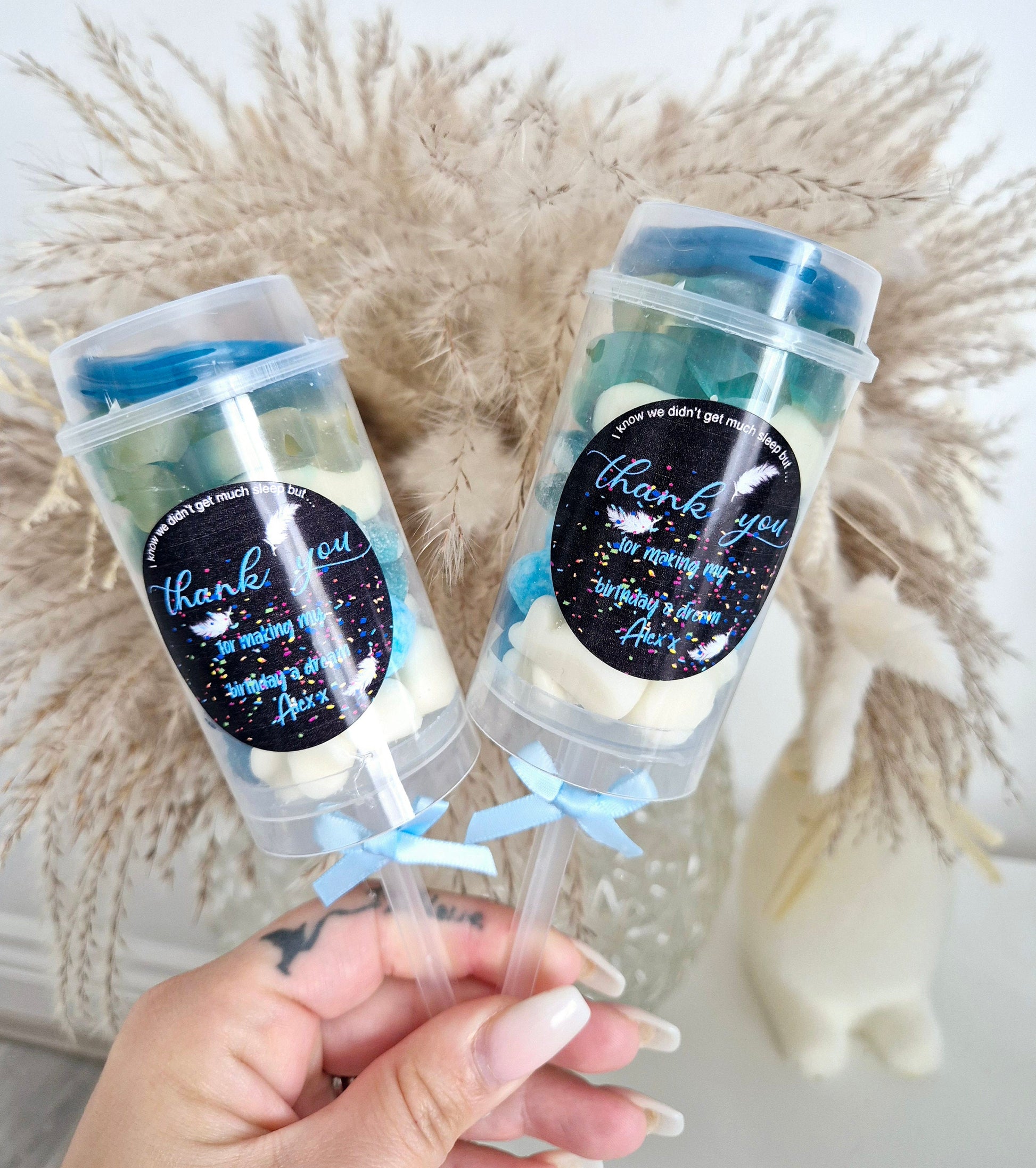 Sweet push pops- Sweets- Party Favours- postal sweets- sweet favours- birthday parties - sleepover push pop -sleepover party