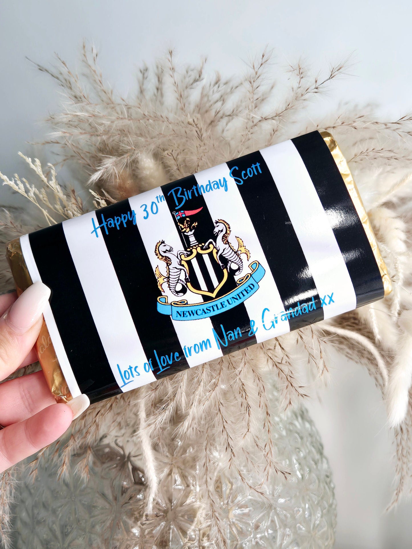 Personalised football chocolate bars for all occasions.