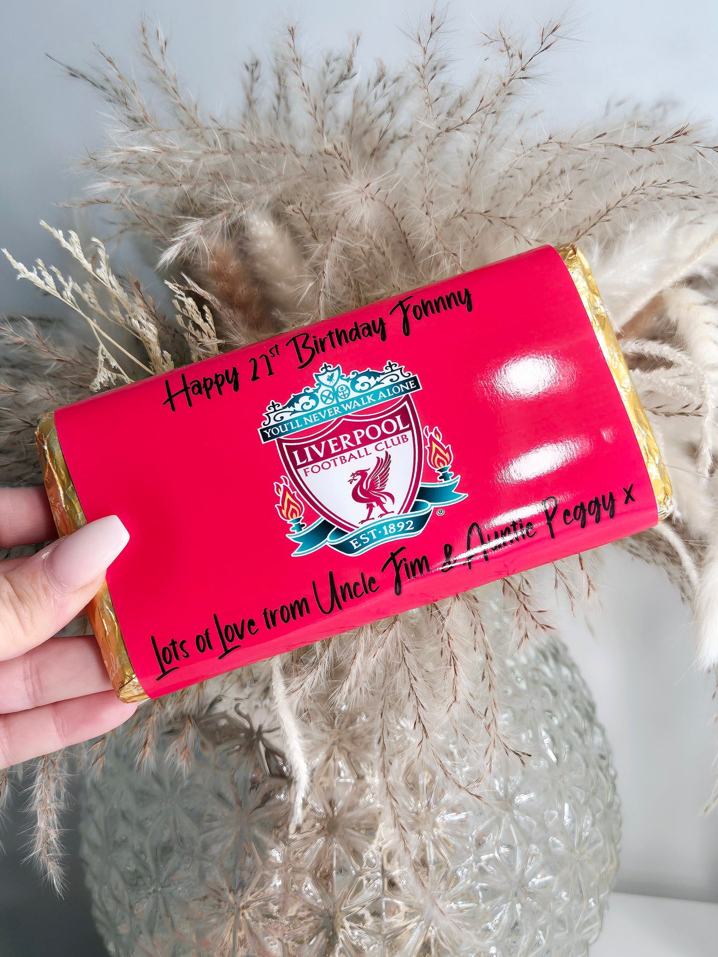 Personalised football chocolate bars for all occasions.