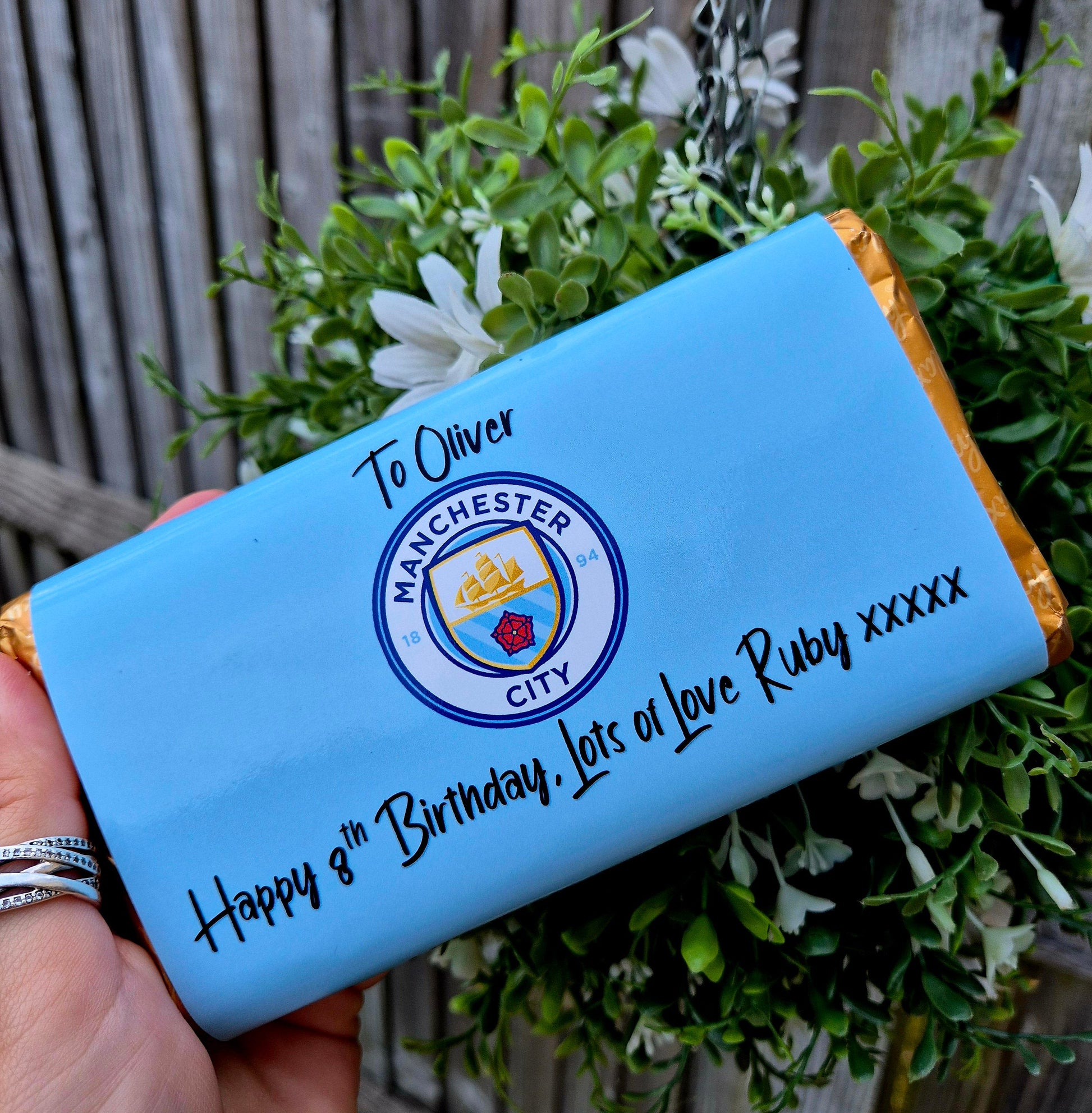 Personalised football chocolate bars for all occasions.