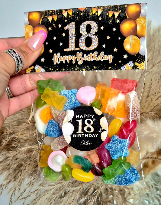 Personalised sweet bags- 18th sweet bags - 18th birthday - sweet bag - celebrations