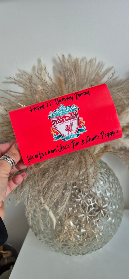 Personalised football chocolate wrapper for all occasions - Football - chocolate wrapper- Personalised