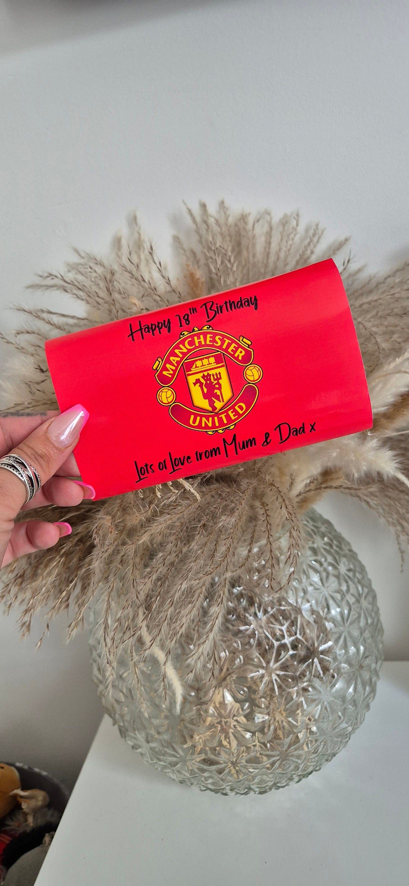 Personalised football chocolate wrapper for all occasions - Football - chocolate wrapper- Personalised