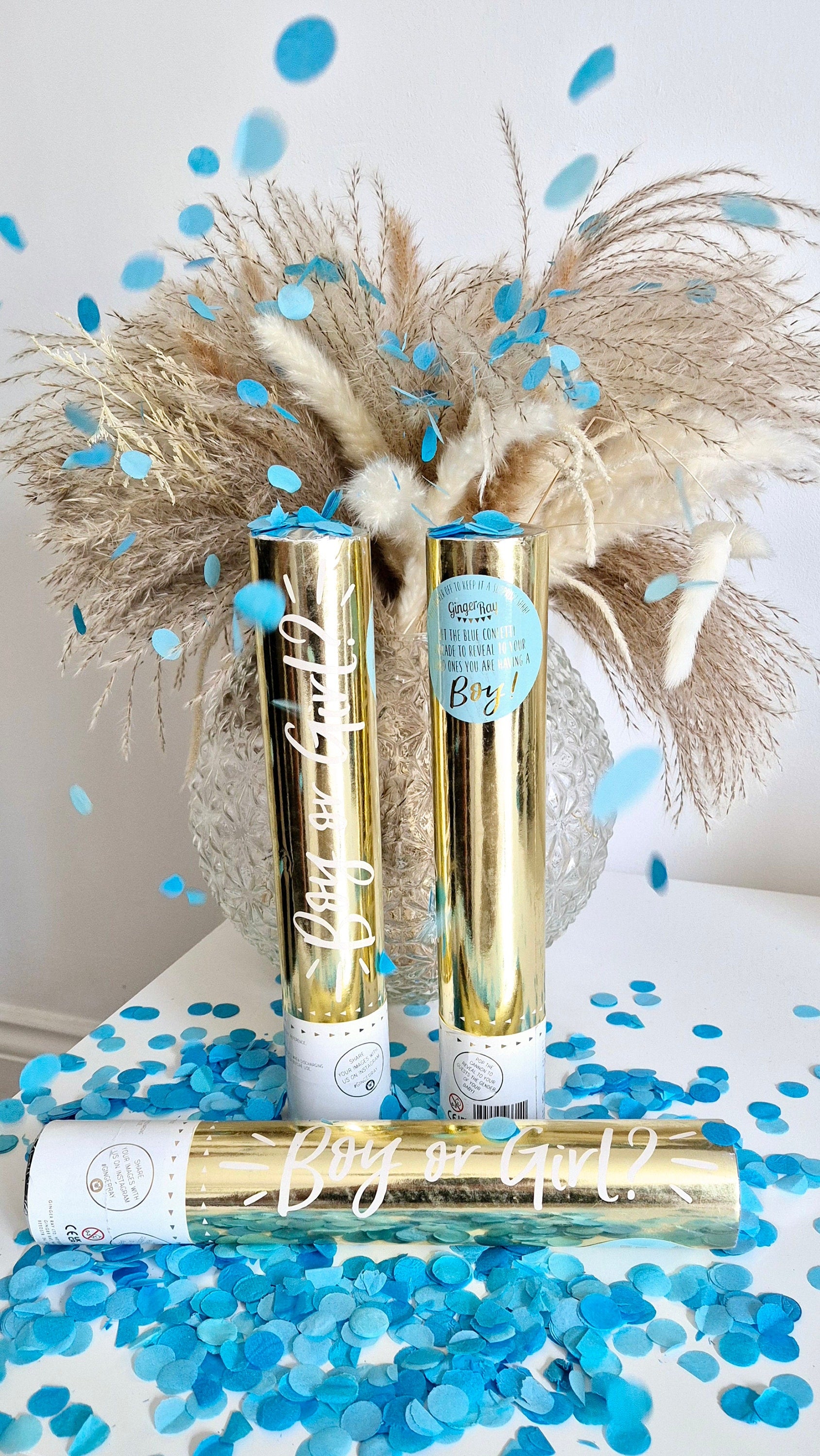 Baby blue confetti cannon - Baby shower - Gender reveal - its a boy