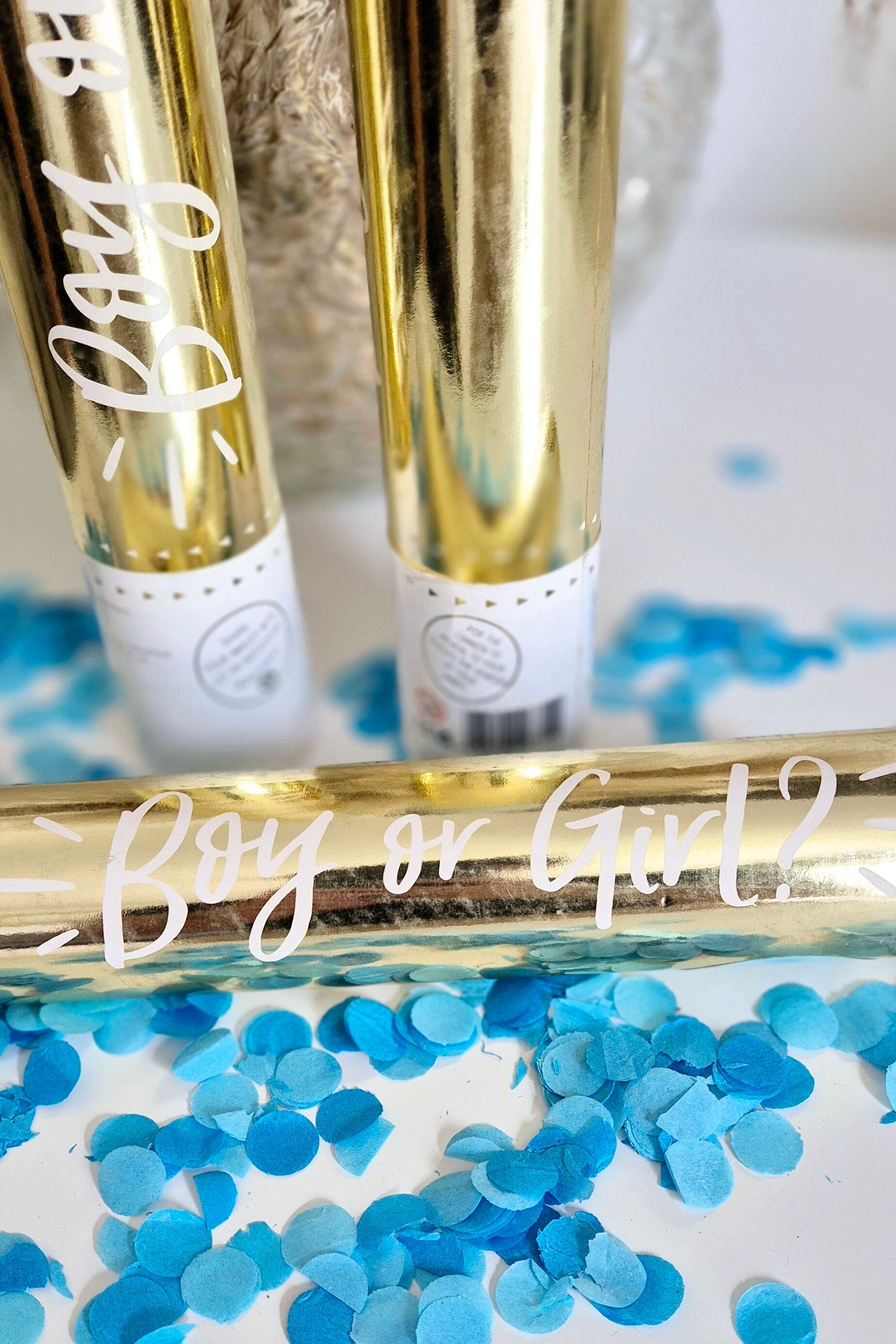 Baby blue confetti cannon - Baby shower - Gender reveal - its a boy