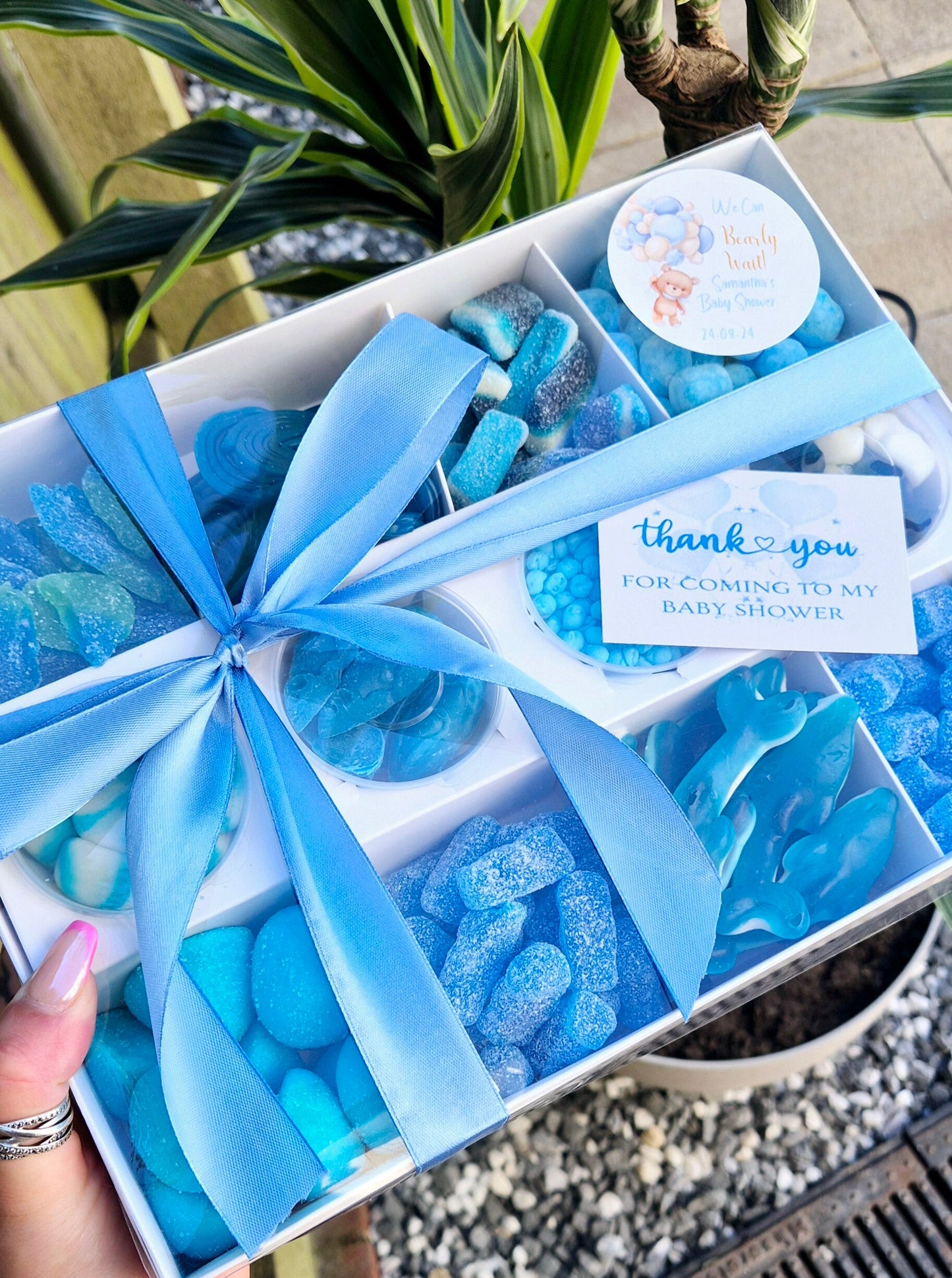 Sweet pick n mix- Mega treat box- Sweet selection- Birthday- Baby shower - Blue- Blue sweets