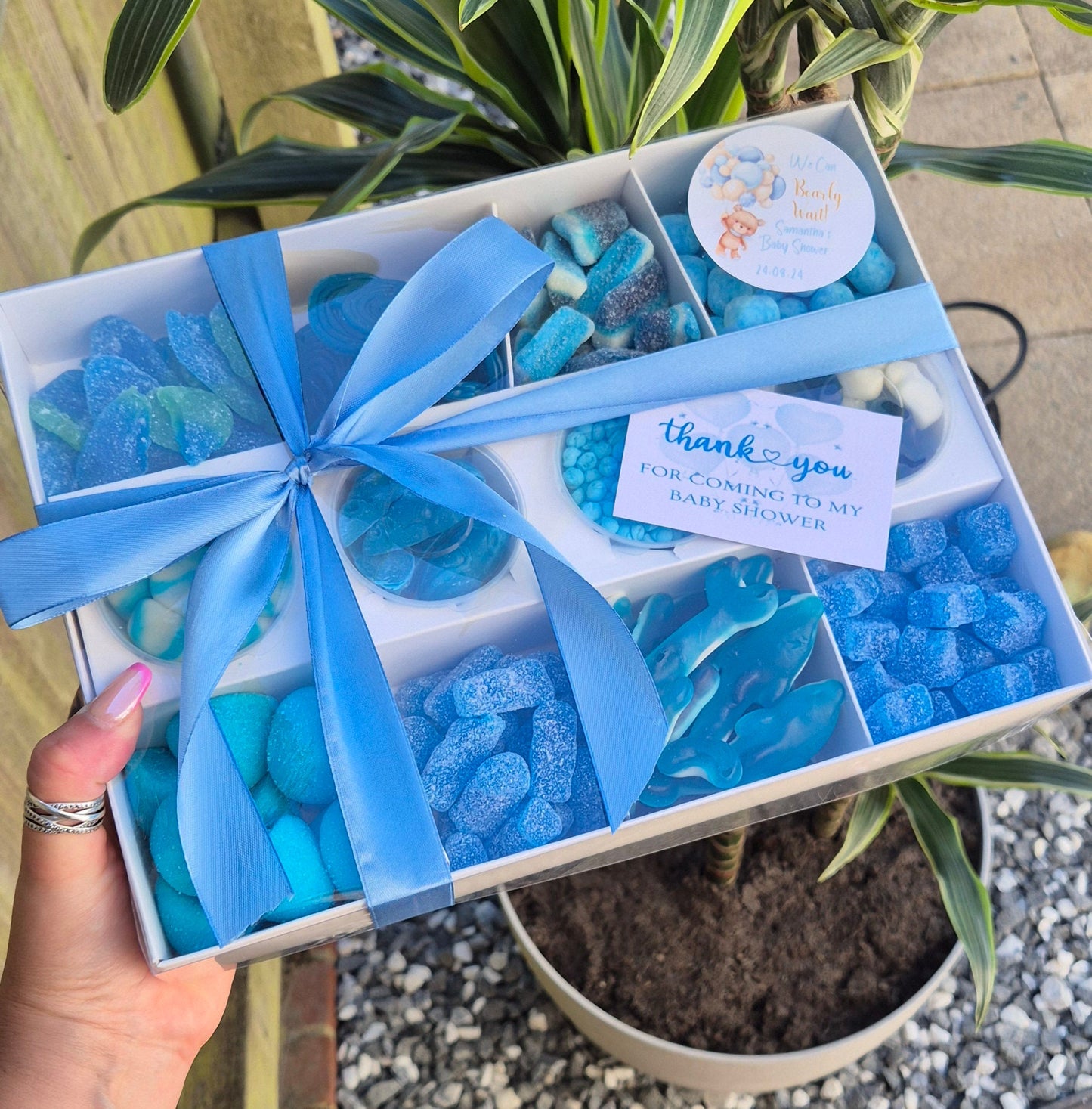 Sweet pick n mix- Mega treat box- Sweet selection- Birthday- Baby shower - Blue- Blue sweets